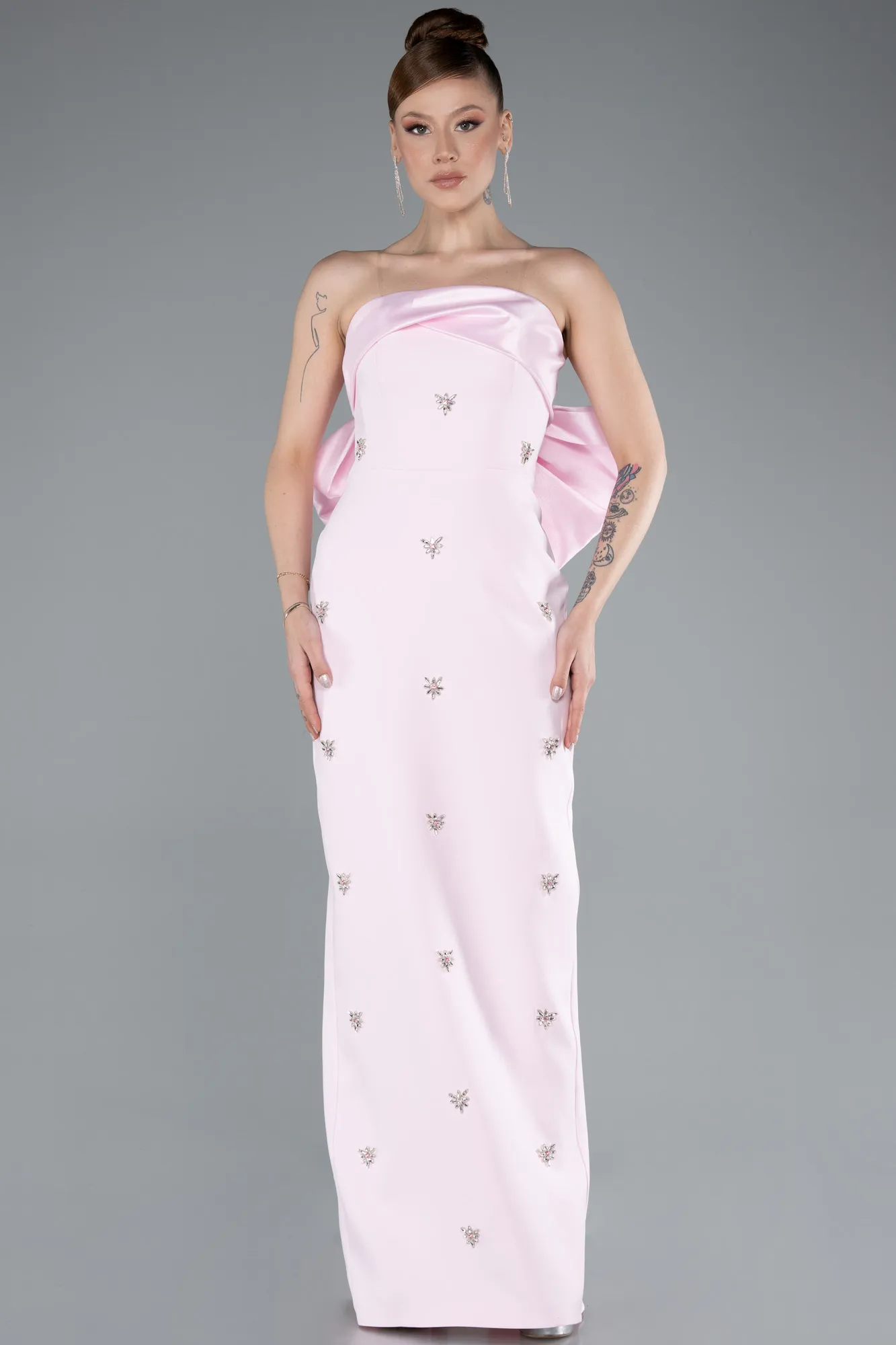 Powder Color-Long Evening Dress ABU4716