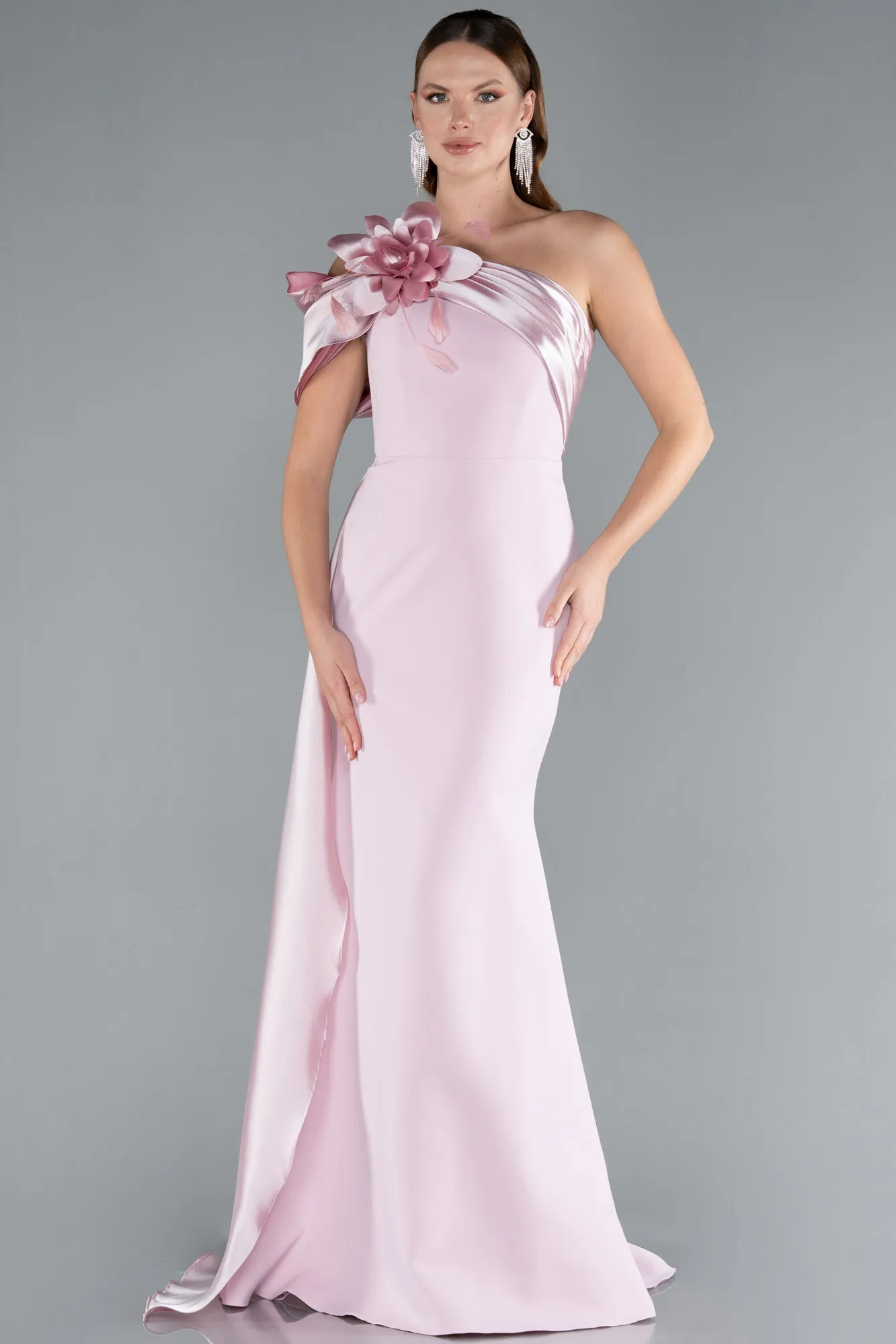 Powder Color-Long Evening Dress ABU4904
