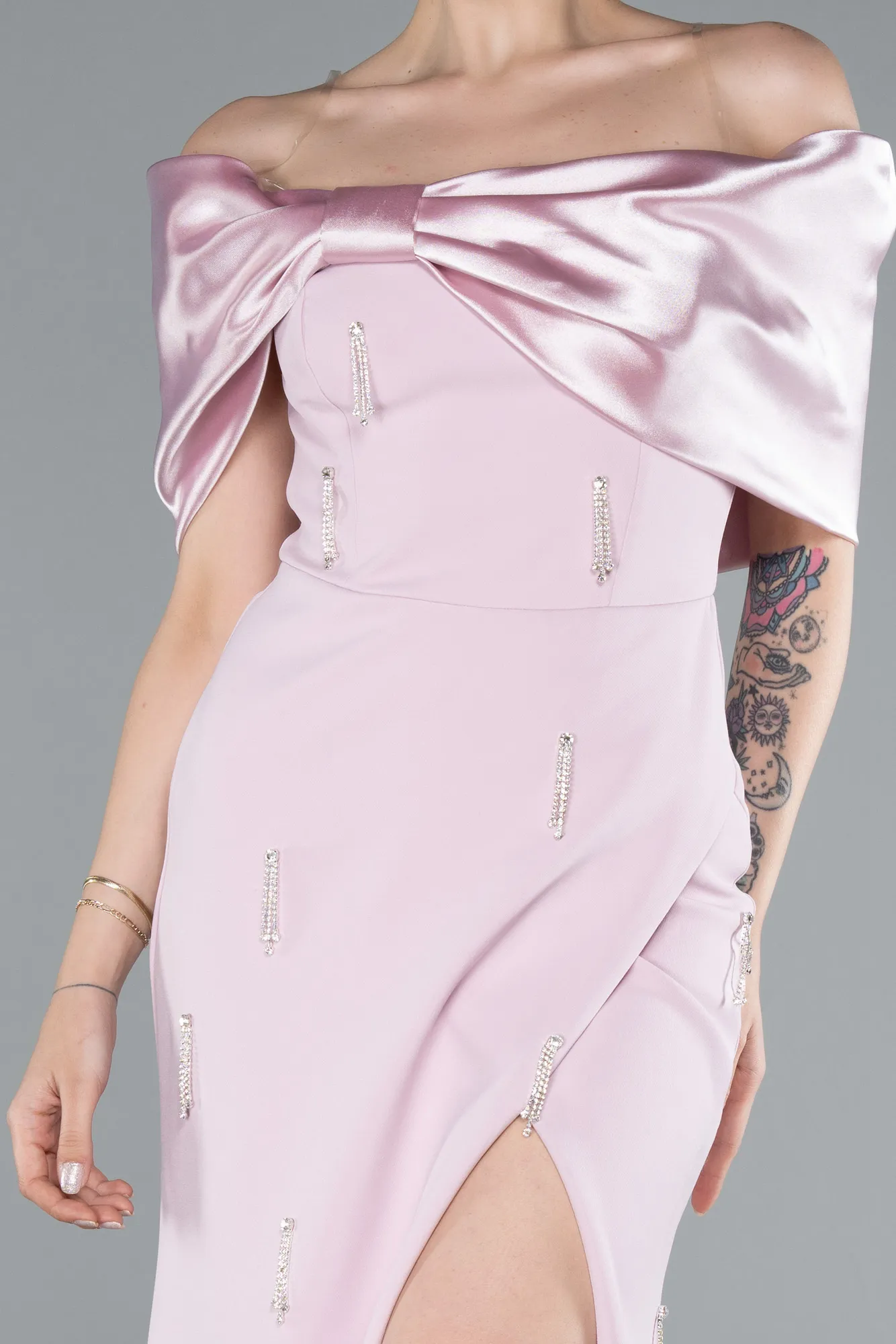 Powder Color-Long Evening Dress ABU4924