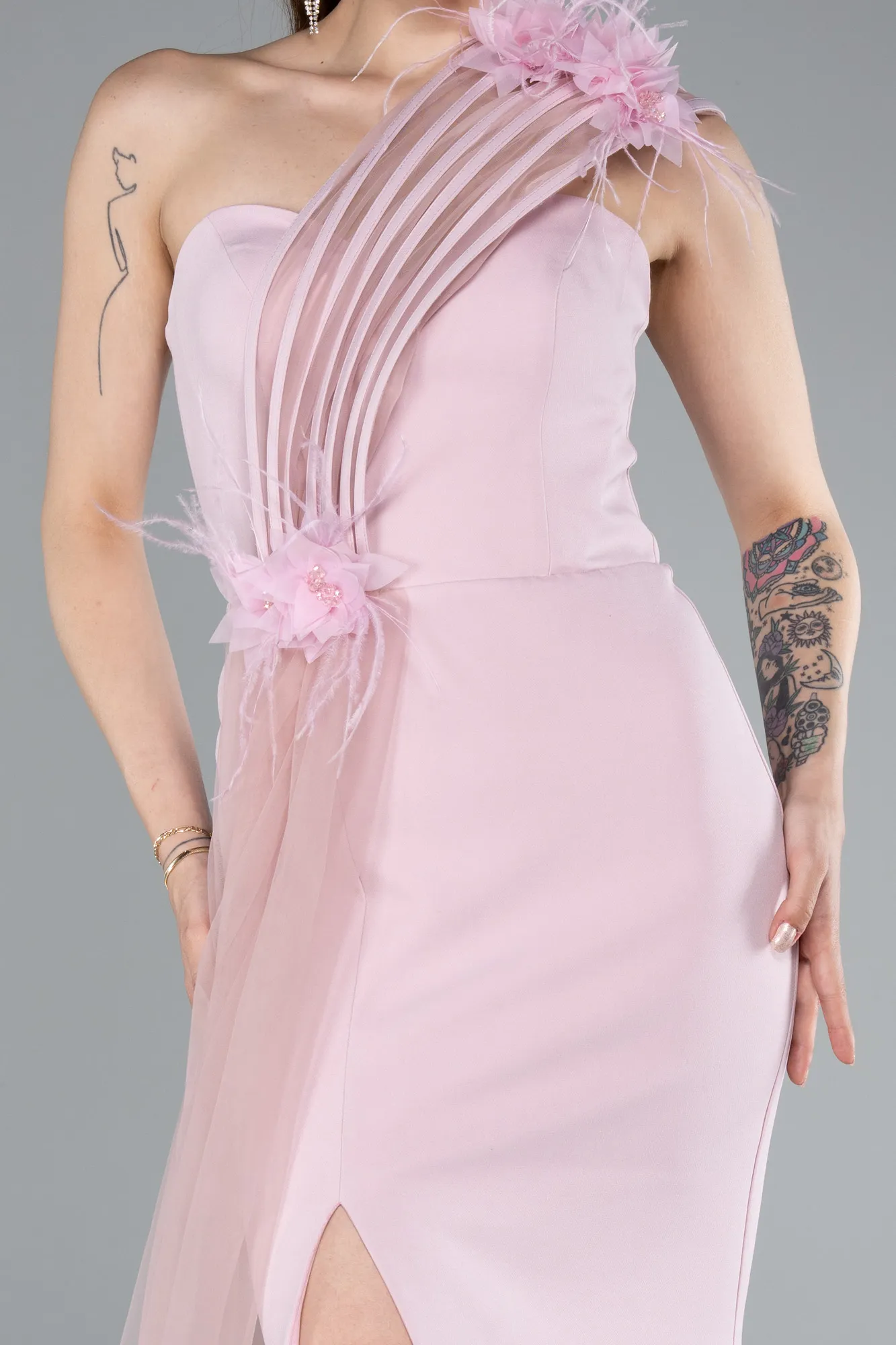 Powder Color-Long Evening Dress ABU4969