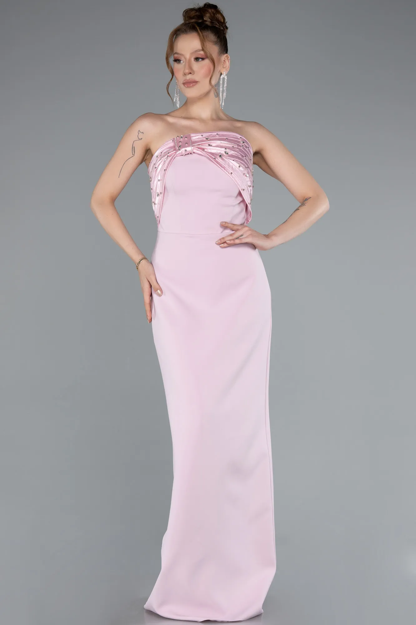 Powder Color-Long Evening Dress ABU4988