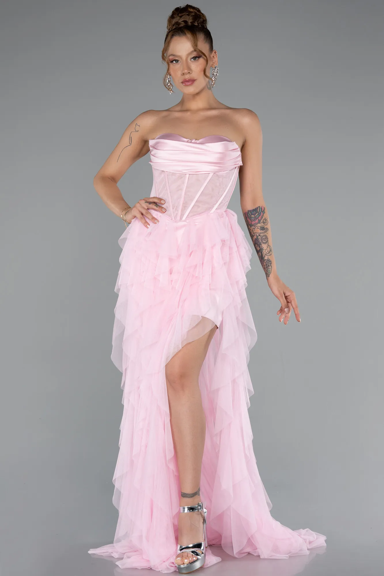 Powder Color-Long Evening Dress ABU5071