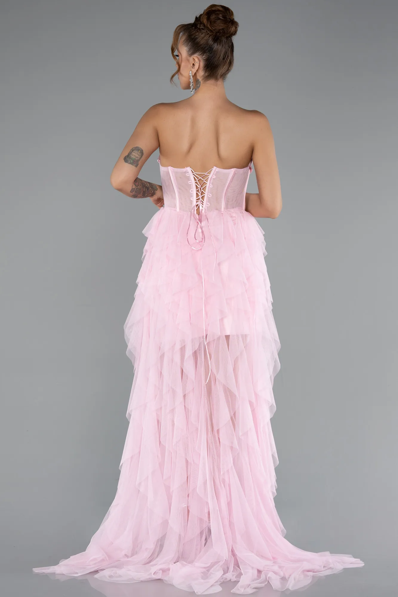 Powder Color-Long Evening Dress ABU5071