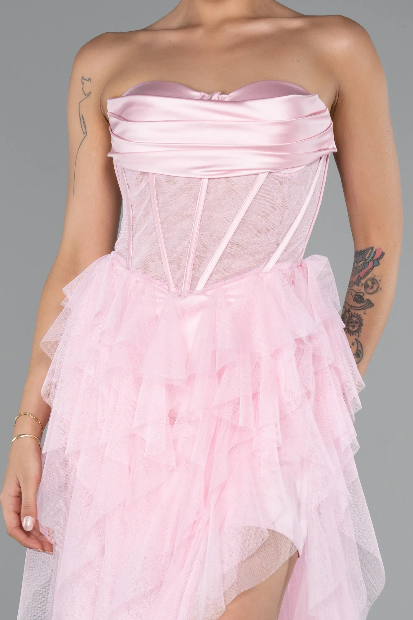 Powder Color-Long Evening Dress ABU5071