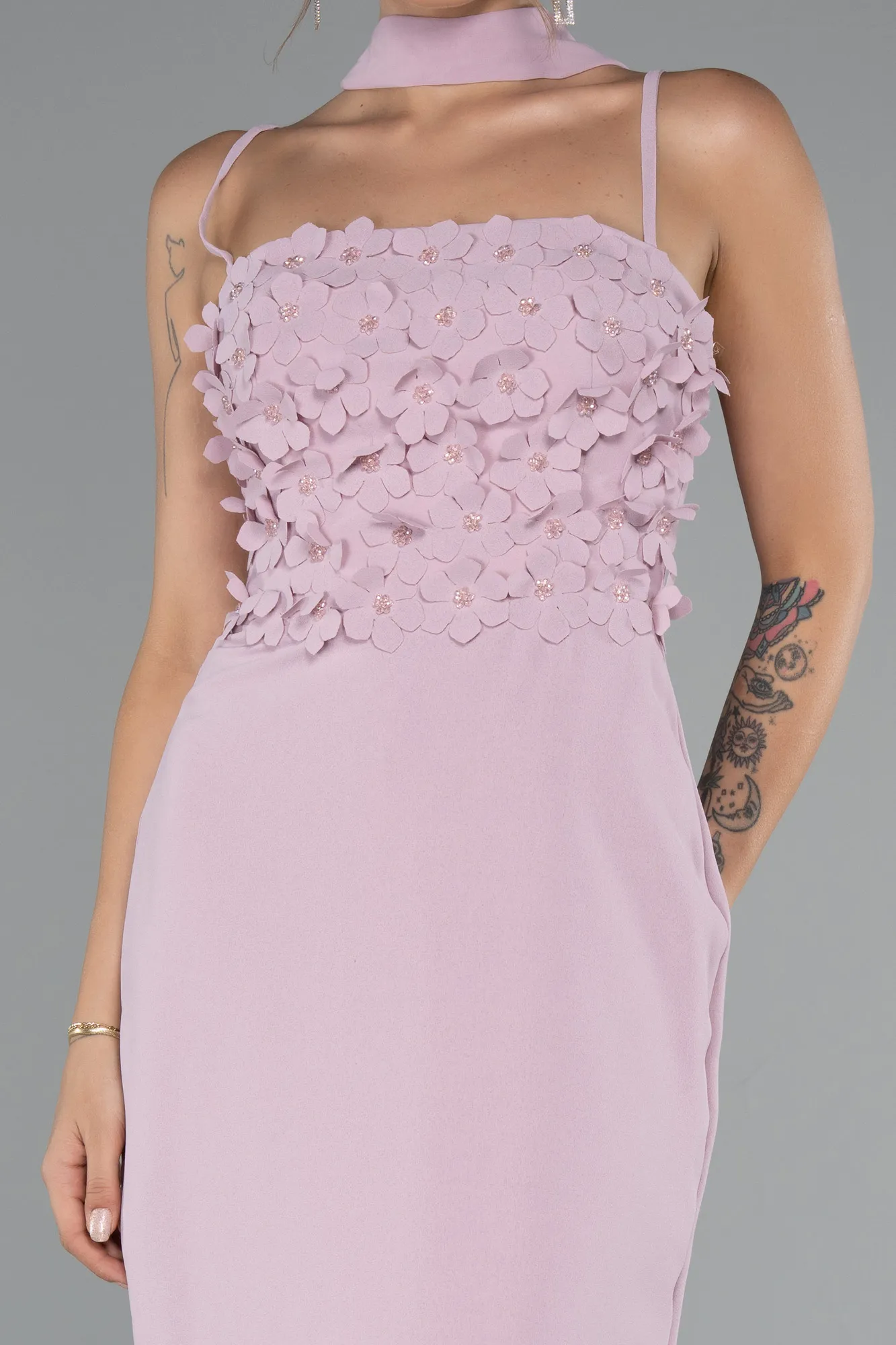 Powder Color-Long Evening Dress ABU5181