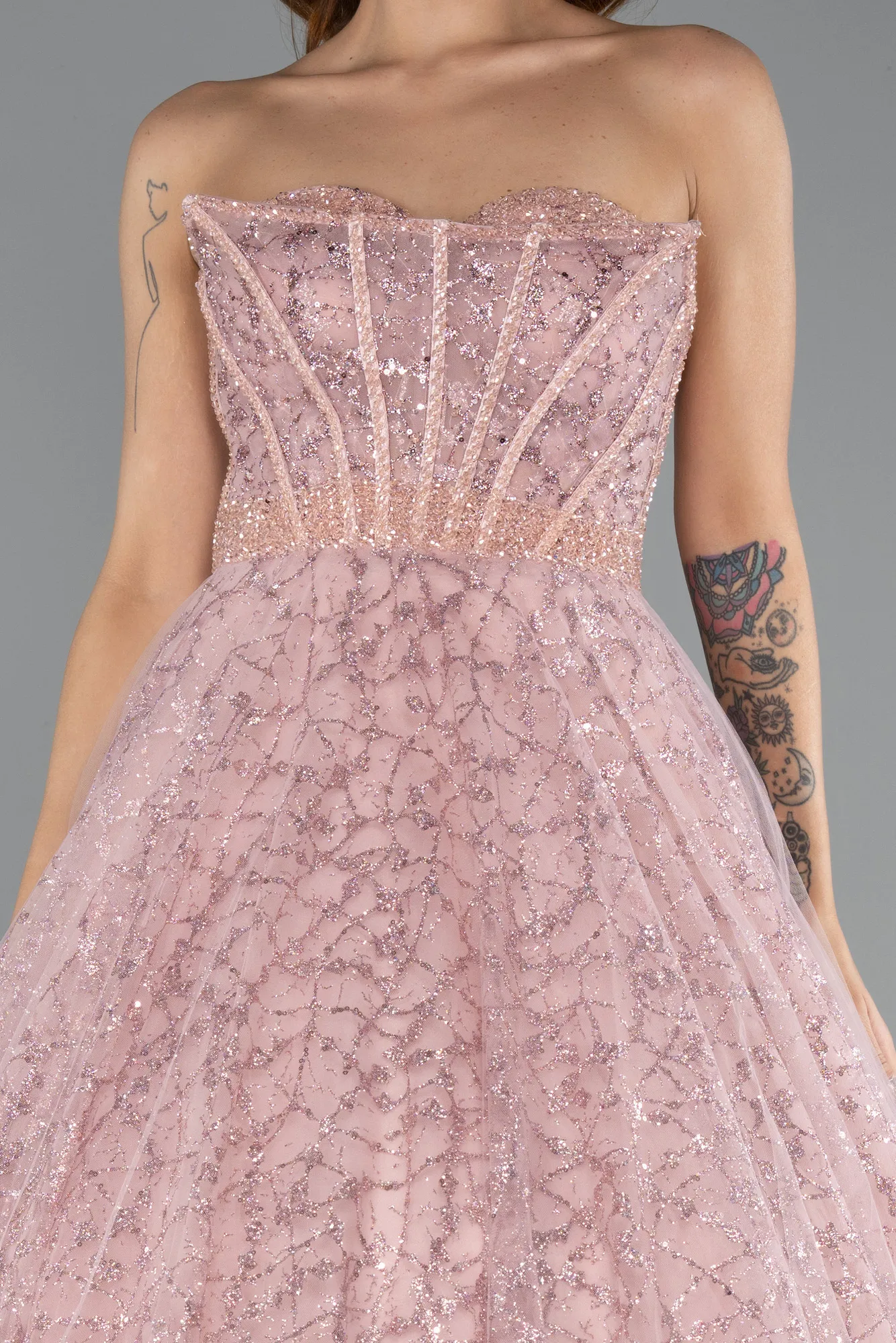 Powder Color-Long Evening Dress ABU5265