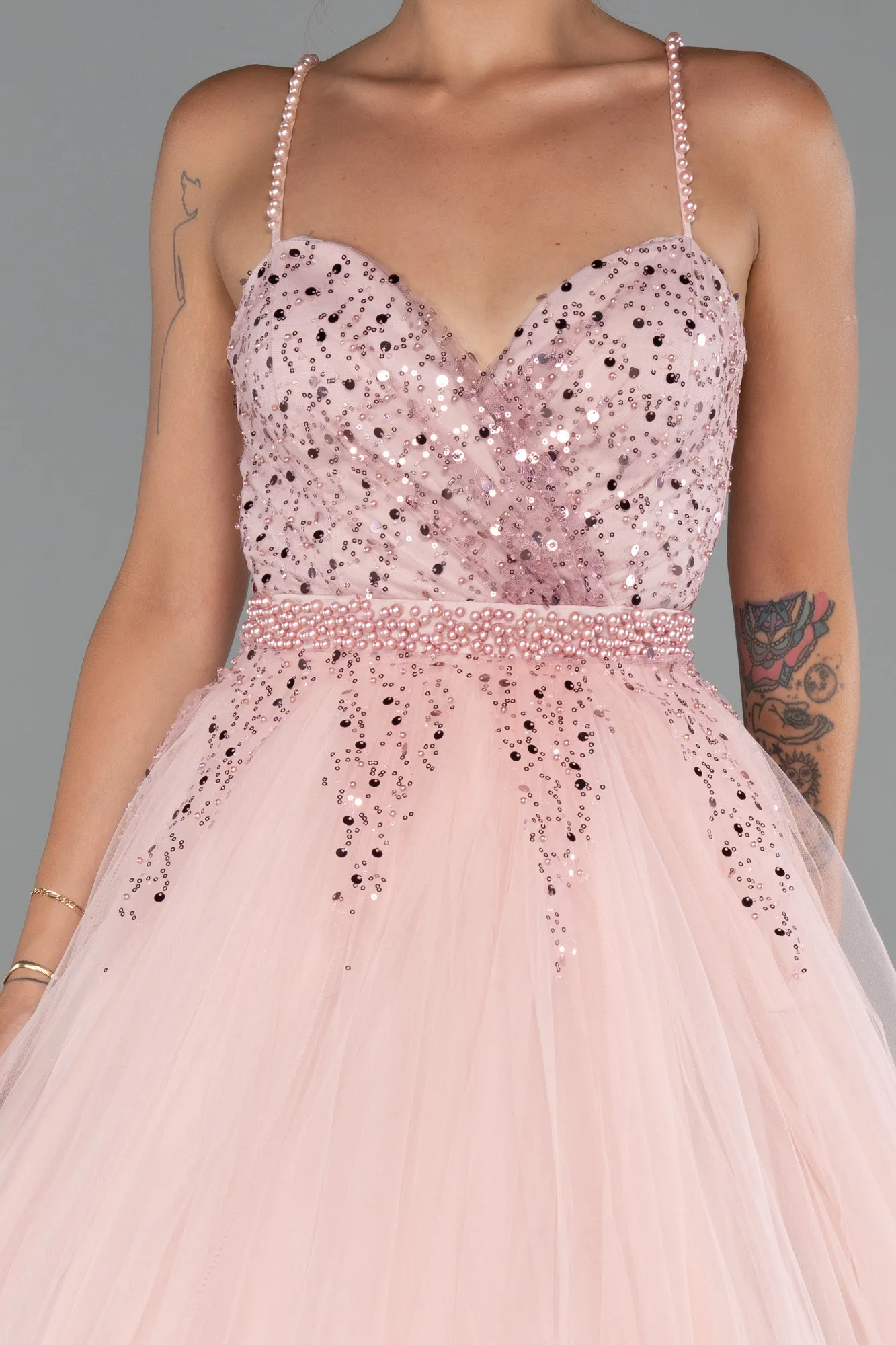 Powder Color-Long Evening Dress ABU5279