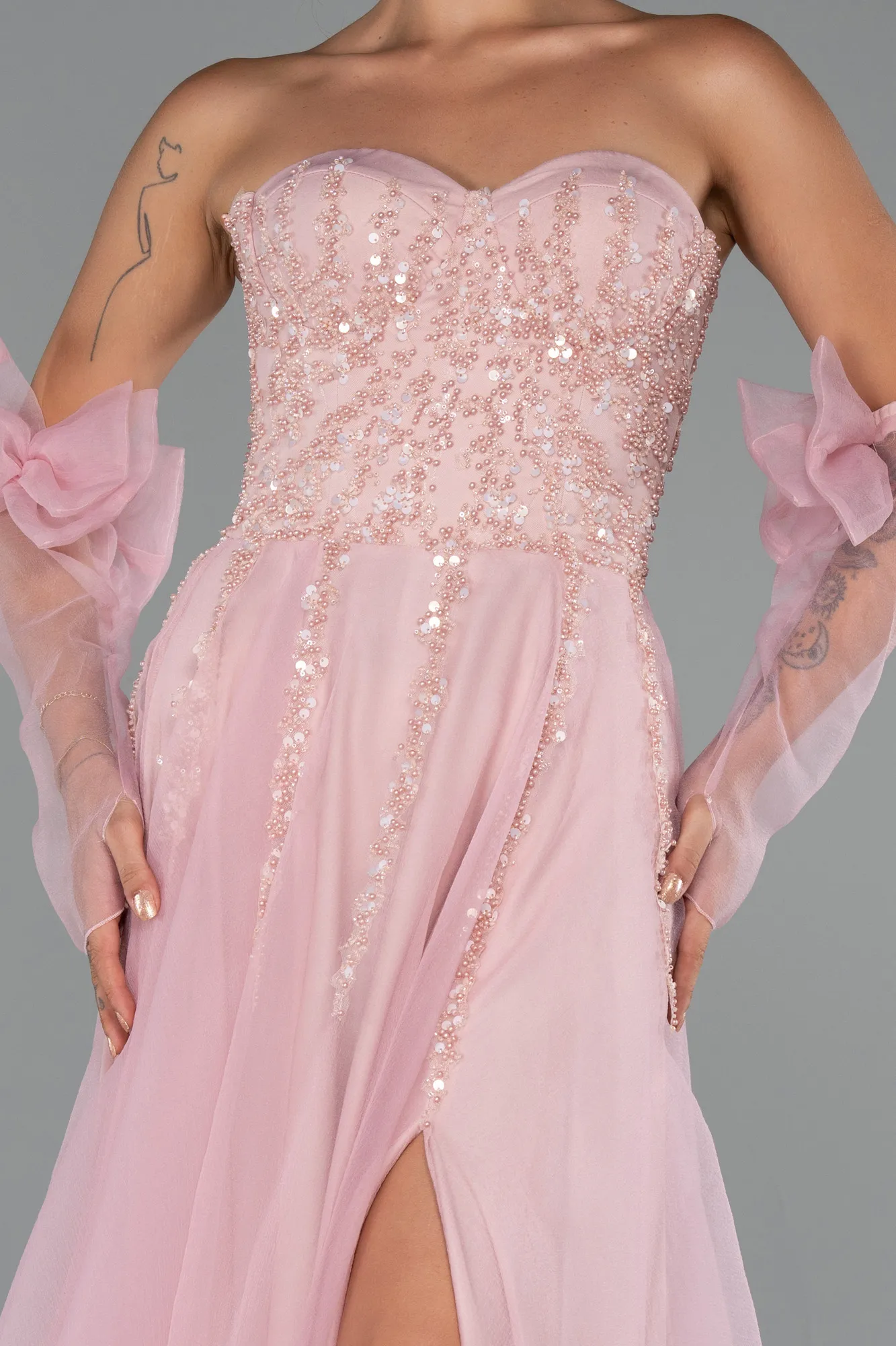 Powder Color-Long Evening Dress ABU5291