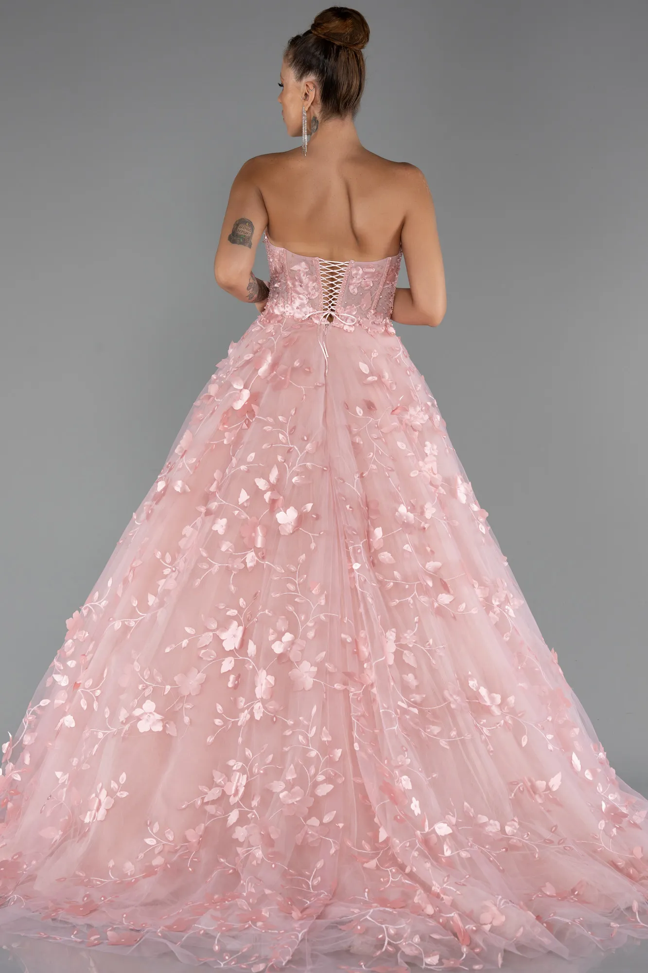 Powder Color-Long Evening Dress ABU5585