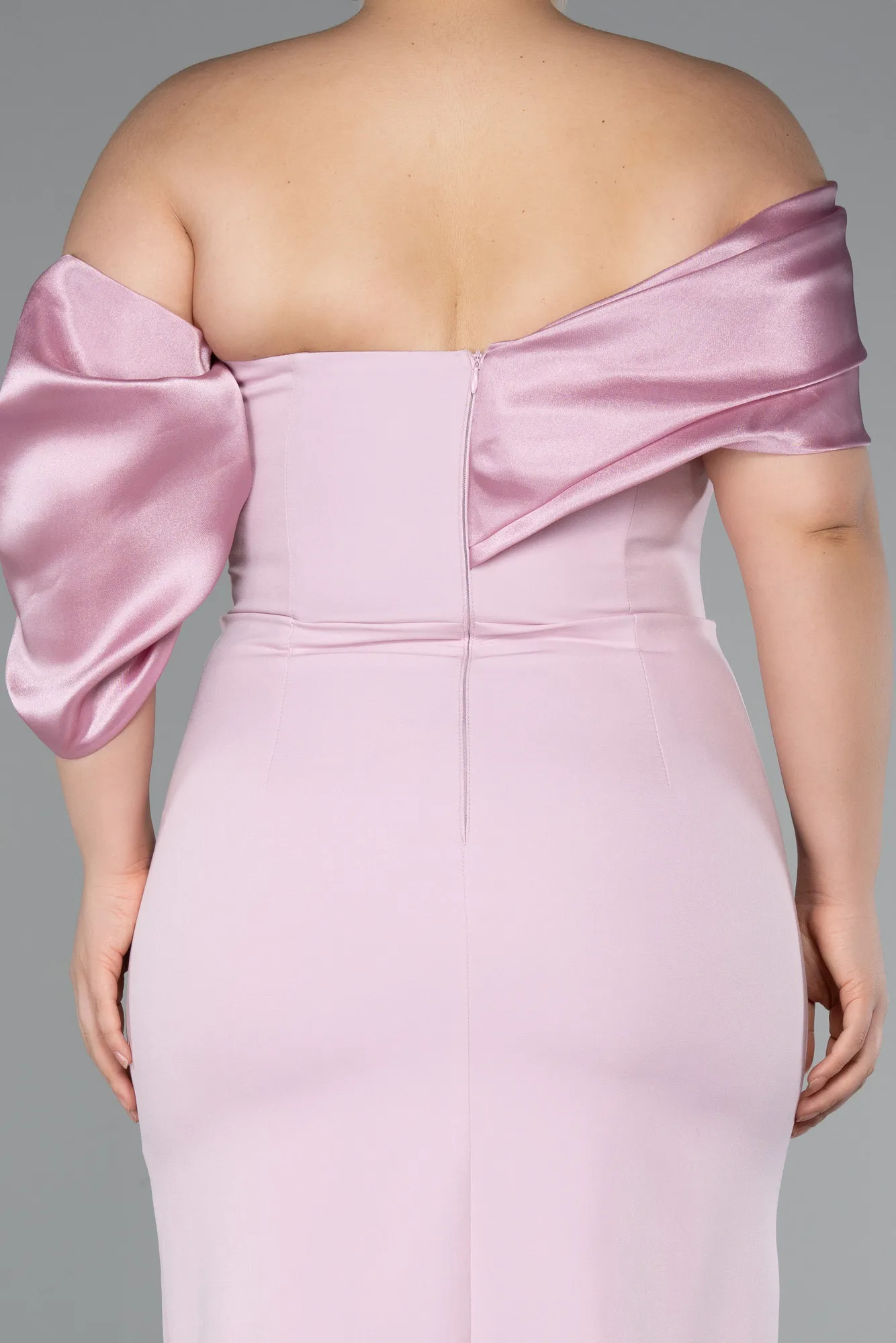 Powder Color-Long Formal Plus Size Dress ABU5047