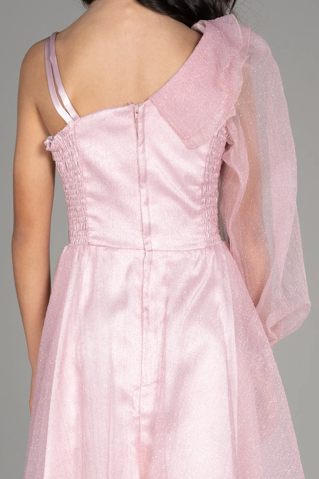 Powder Color-Long Girl Dress ABU2453