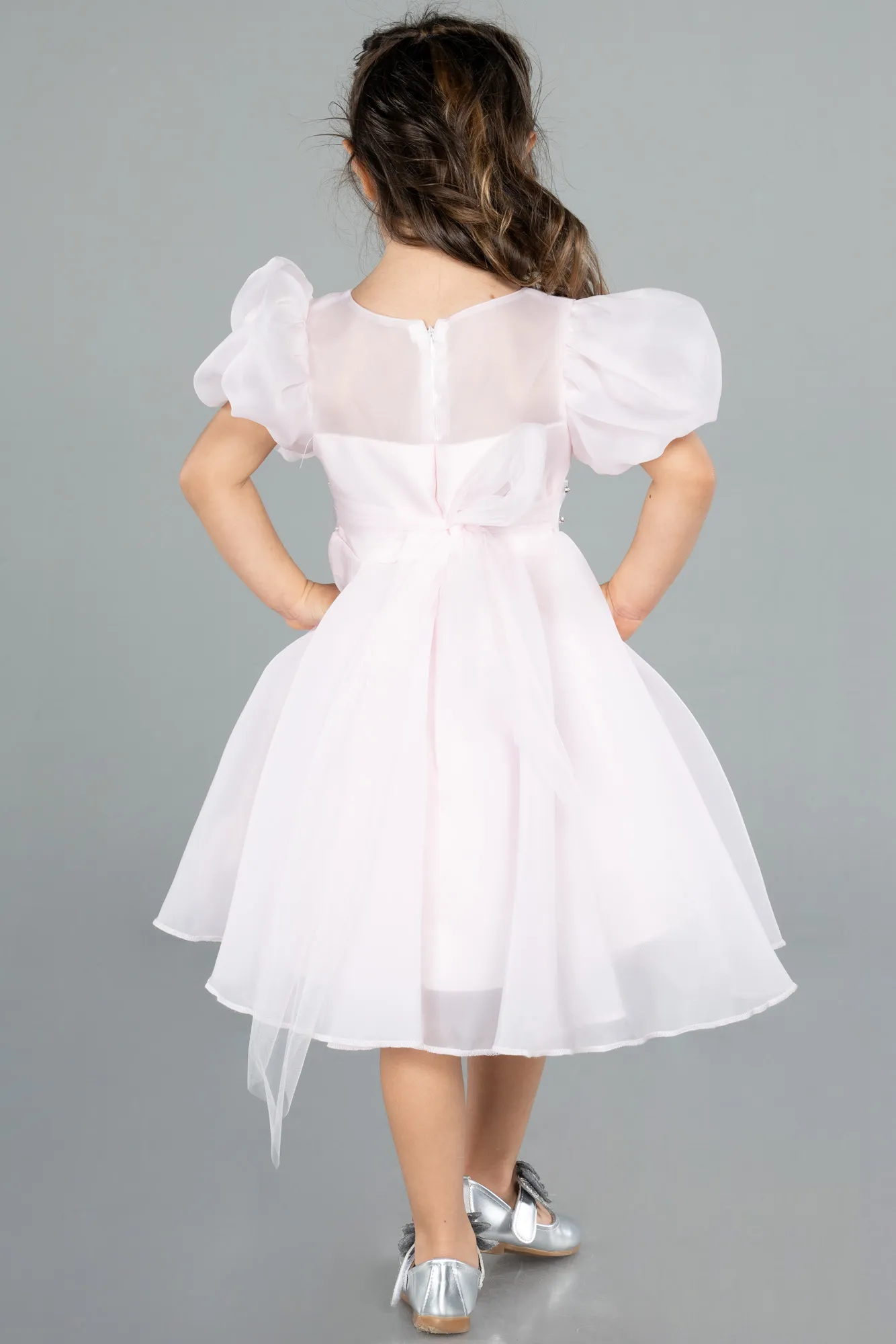 Powder Color-Long Girl Dress ABU3791