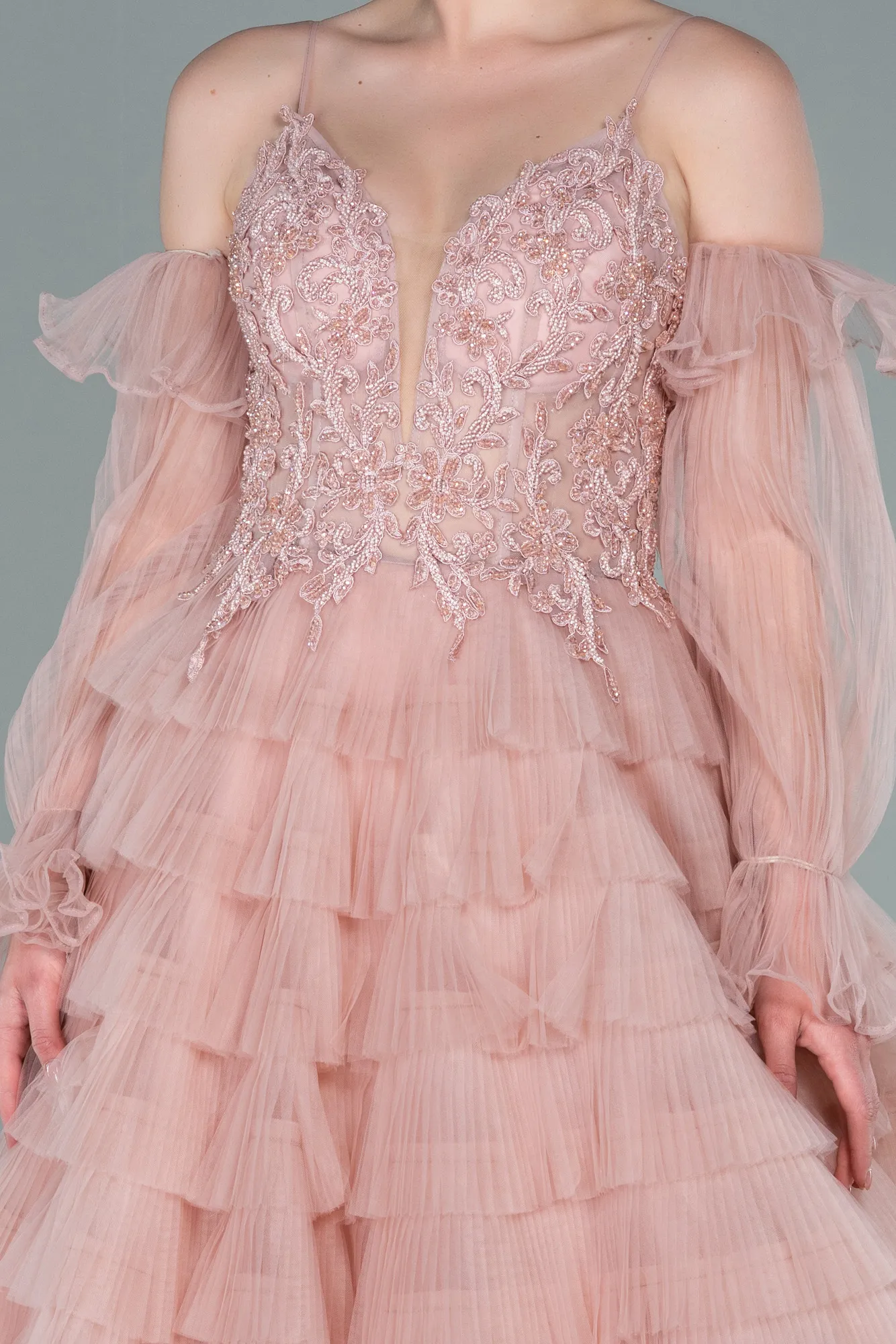 Powder Color-Long Haute Couture ABU2328