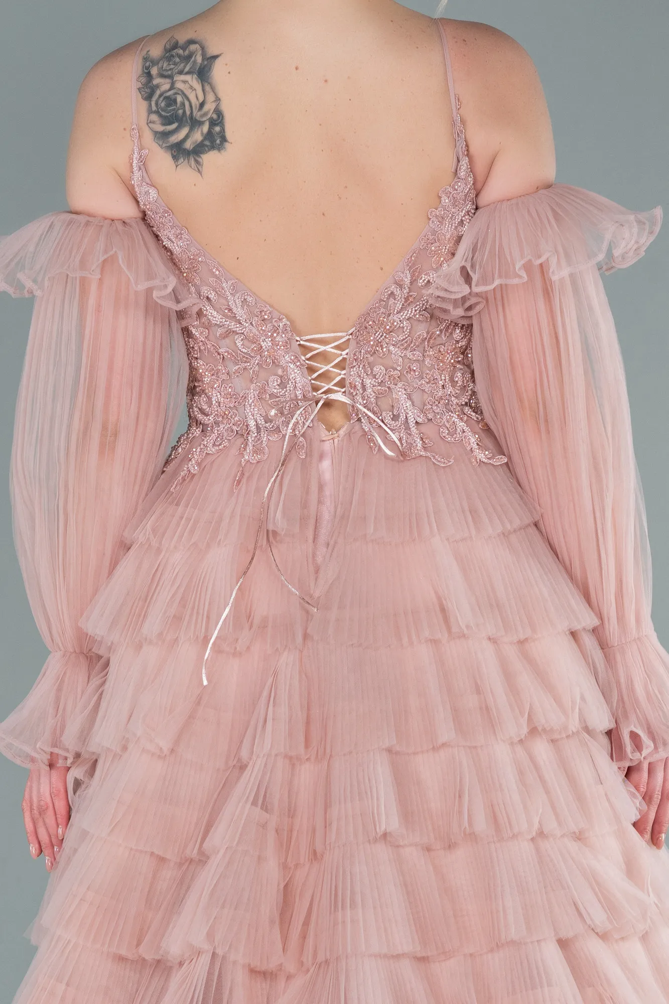 Powder Color-Long Haute Couture ABU2328