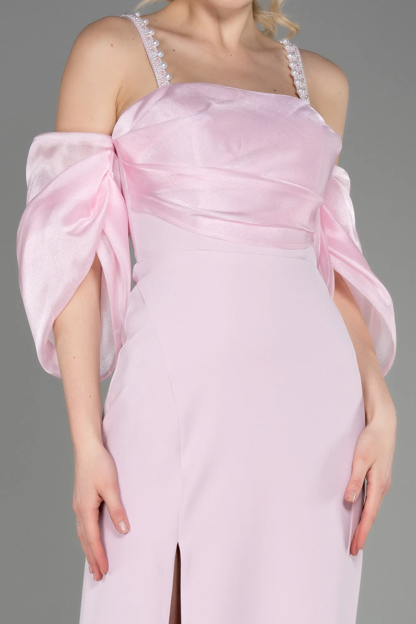 Powder Color-Long Invitation Dress ABU2911