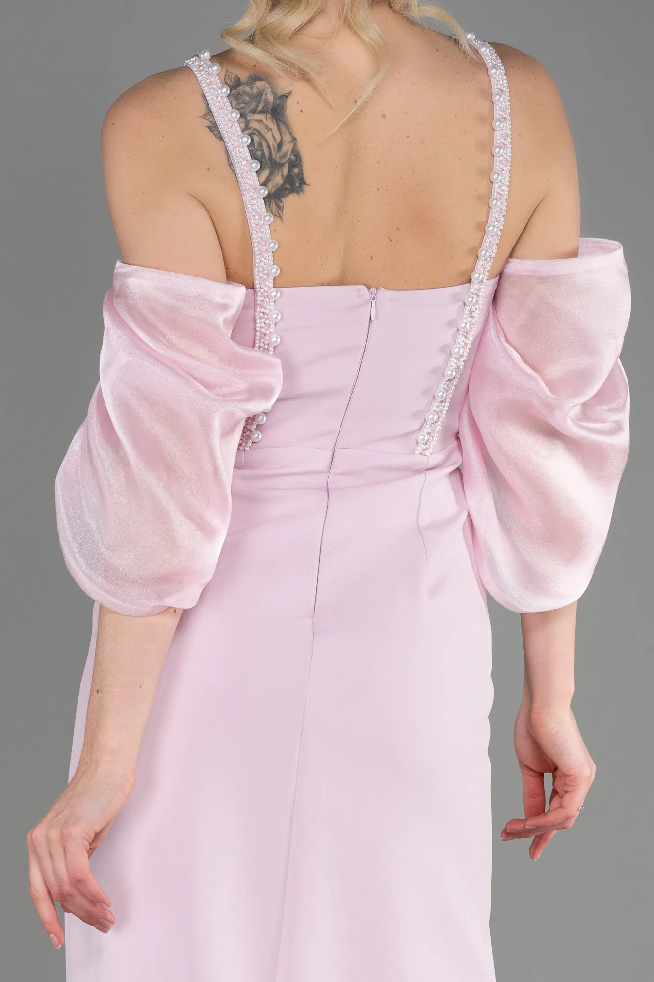 Powder Color-Long Invitation Dress ABU2911