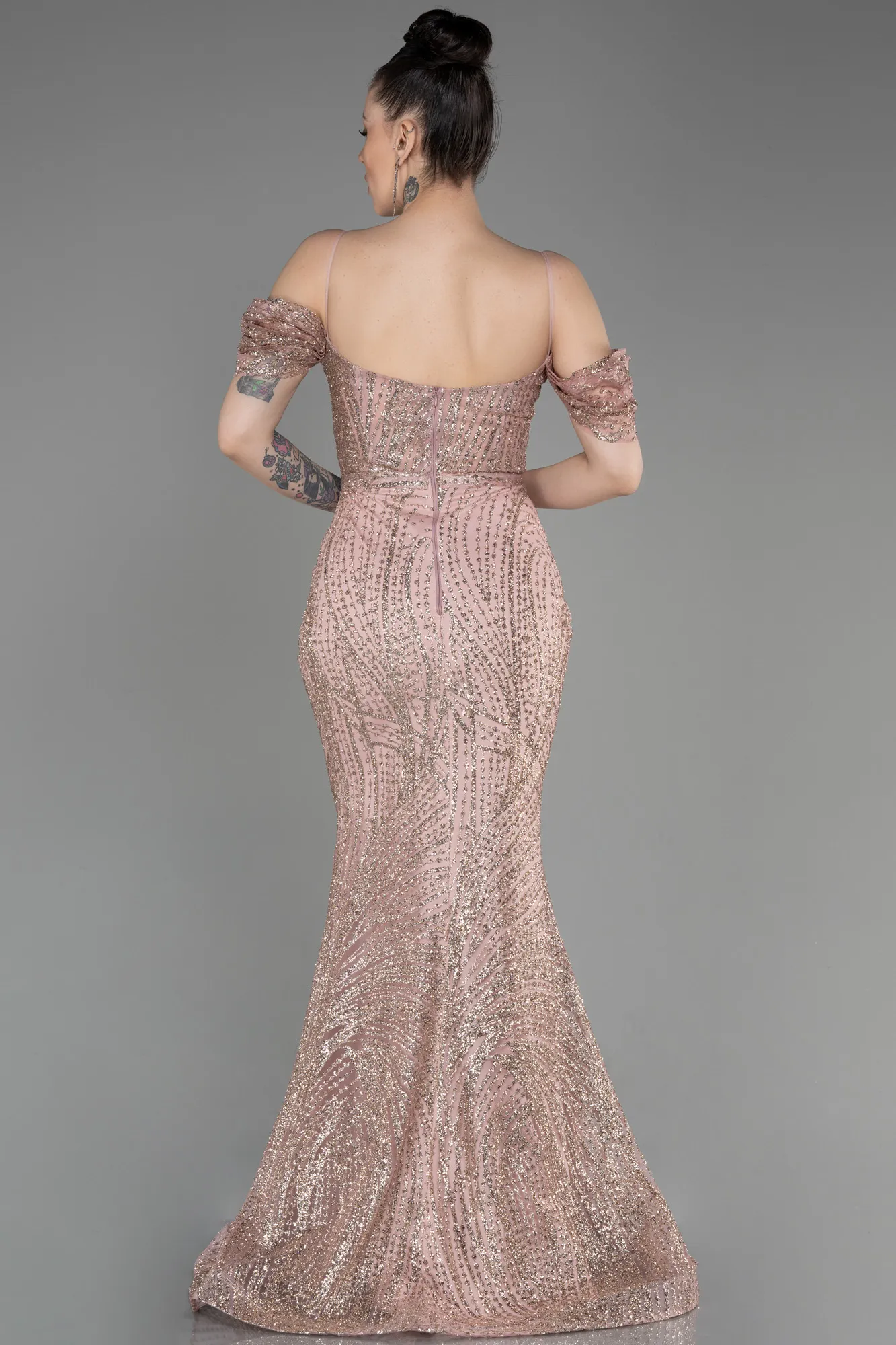 Powder Color-Long Mermaid Evening Dress ABU3527