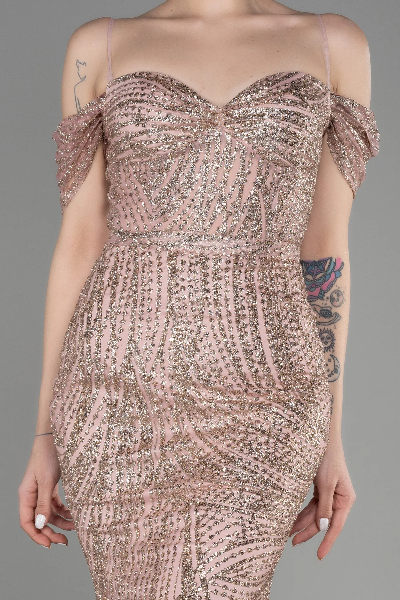 Powder Color-Long Mermaid Evening Dress ABU3527