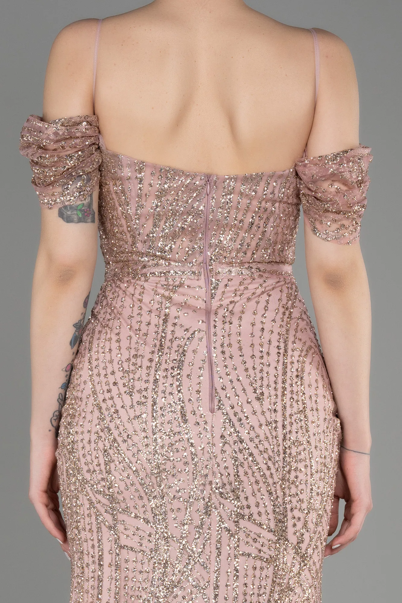 Powder Color-Long Mermaid Evening Dress ABU3527