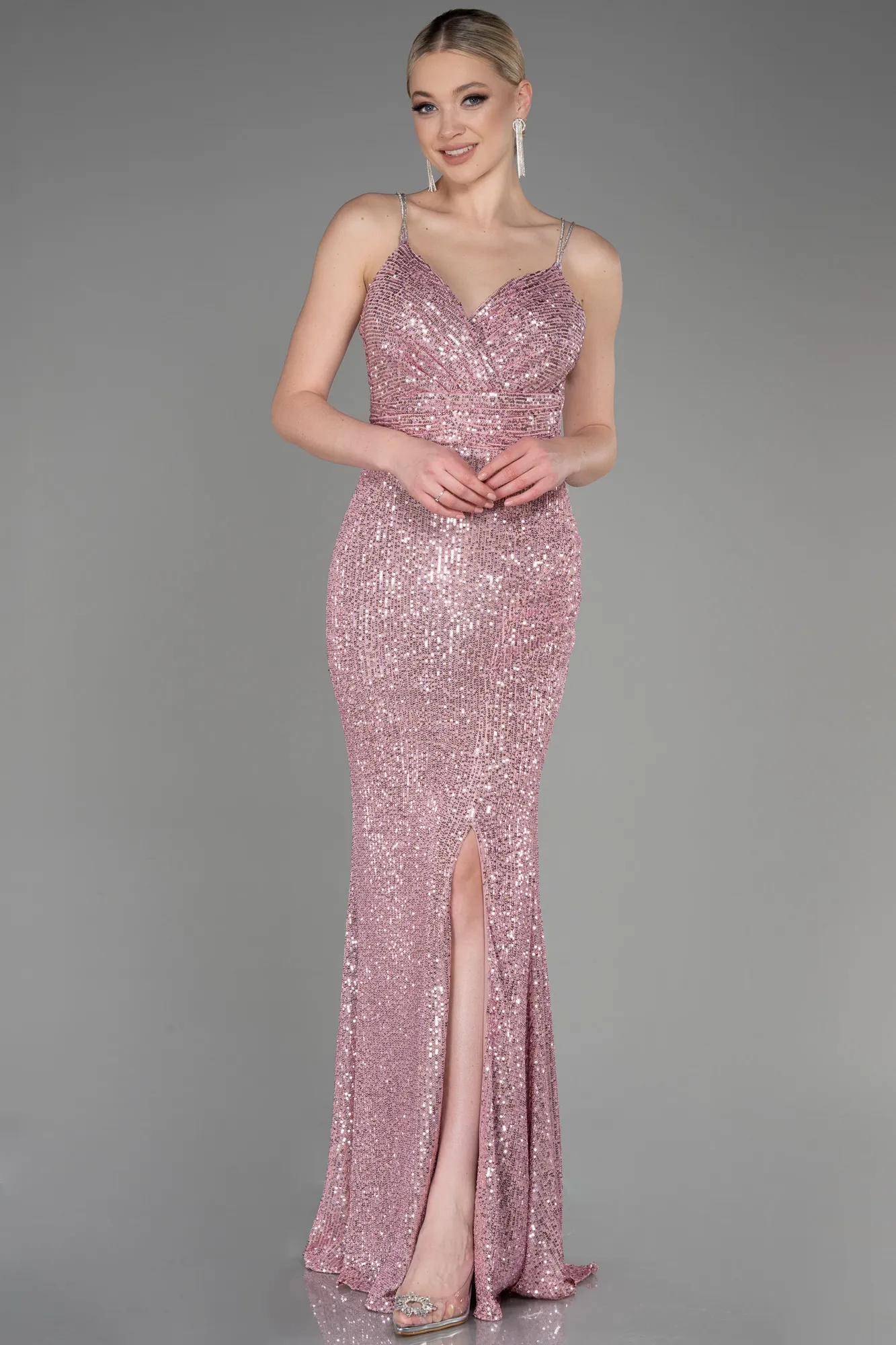 Powder Color-Long Mermaid Evening Gown ABU3768