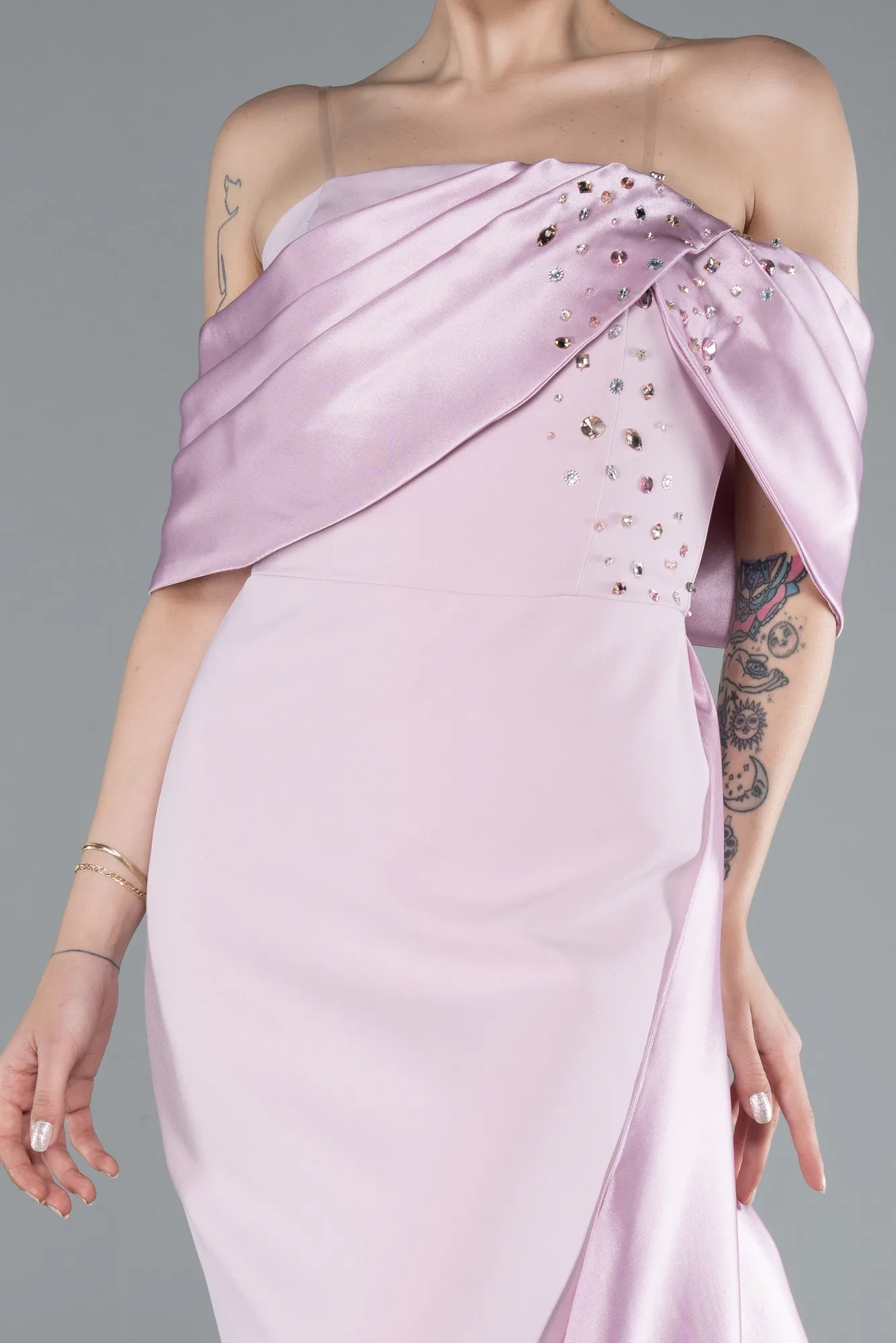 Powder Color-Long Mermaid Prom Dress ABU4920