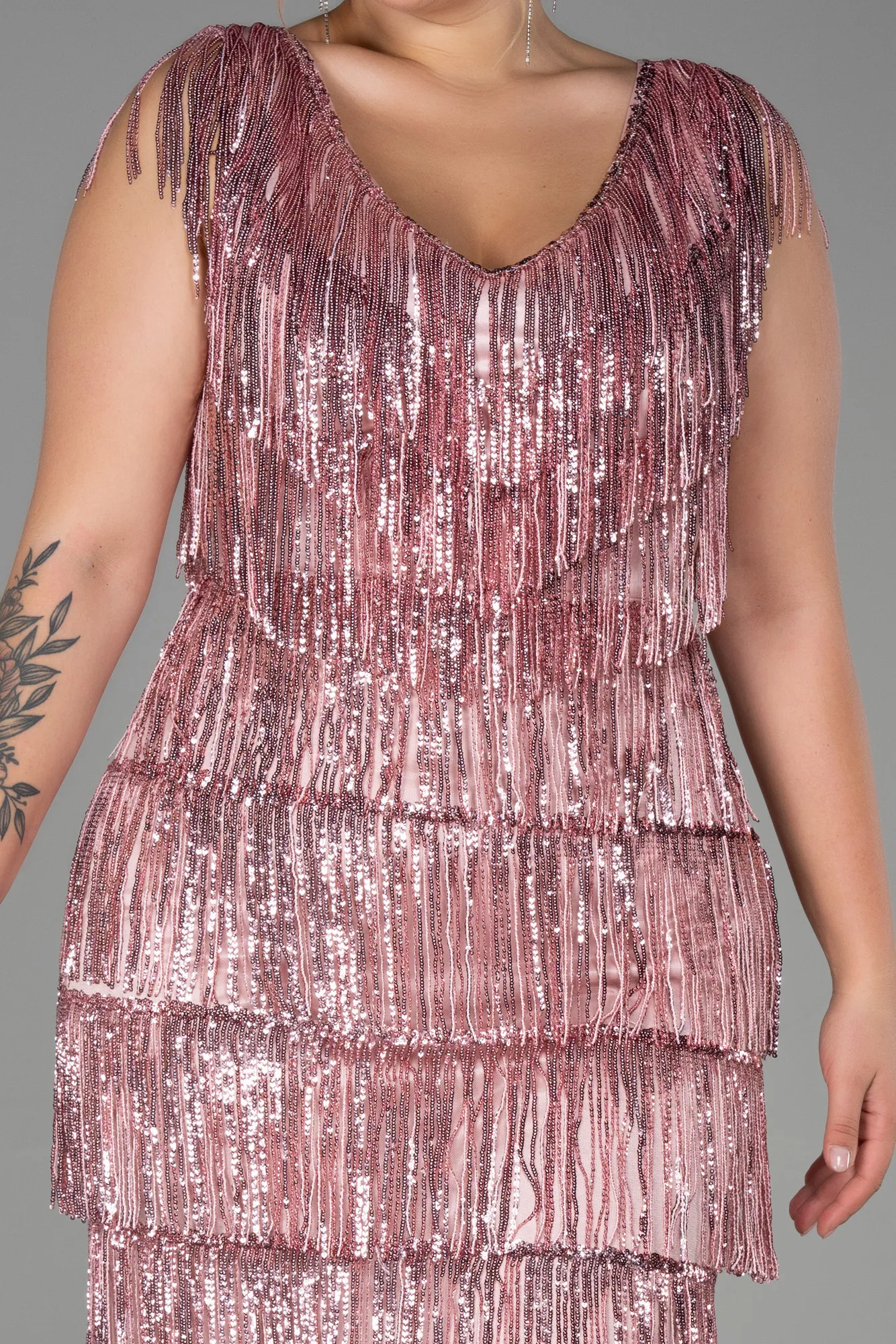 Powder Color-Long Plus Size Evening Dress ABU3320