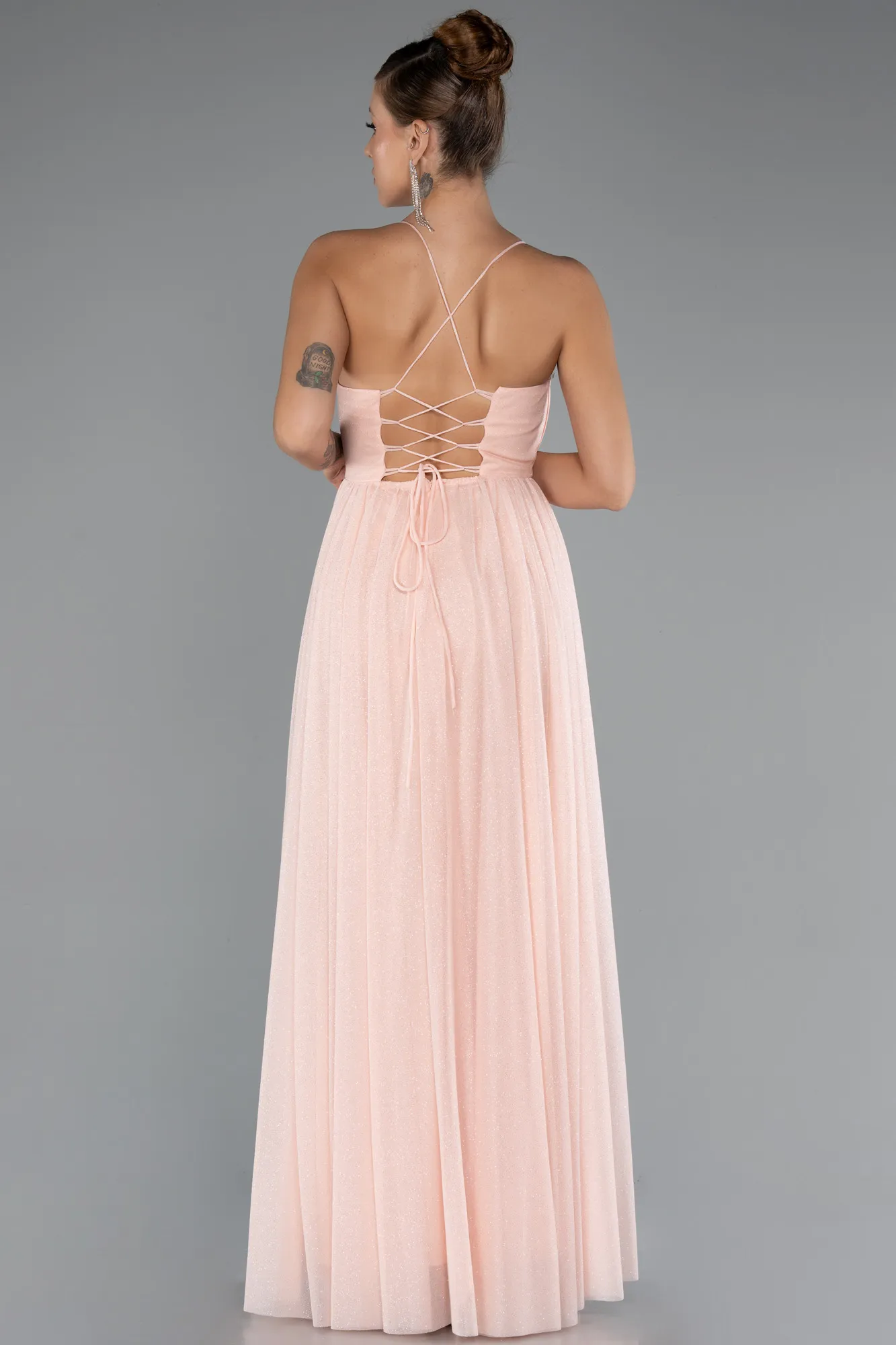 Powder Color-Long Prom Gown ABU4596