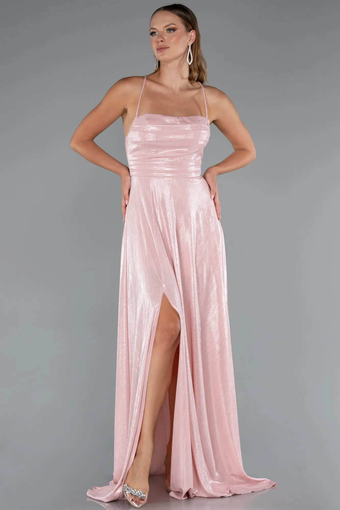 Powder Color-Long Prom Gown ABU4996