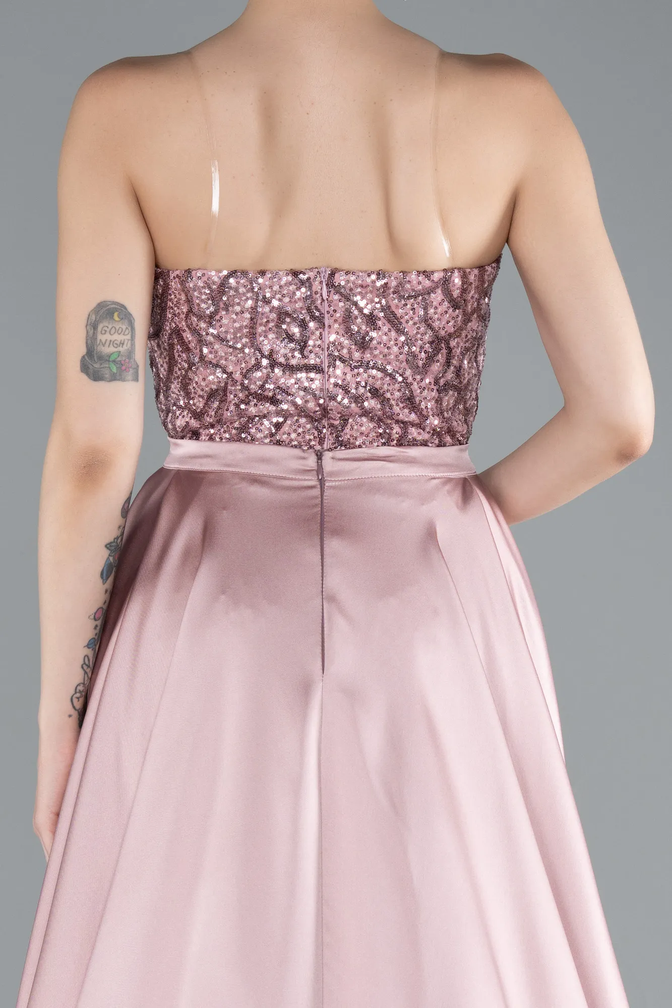 Powder Color-Long Scaly Evening Dress ABU4913