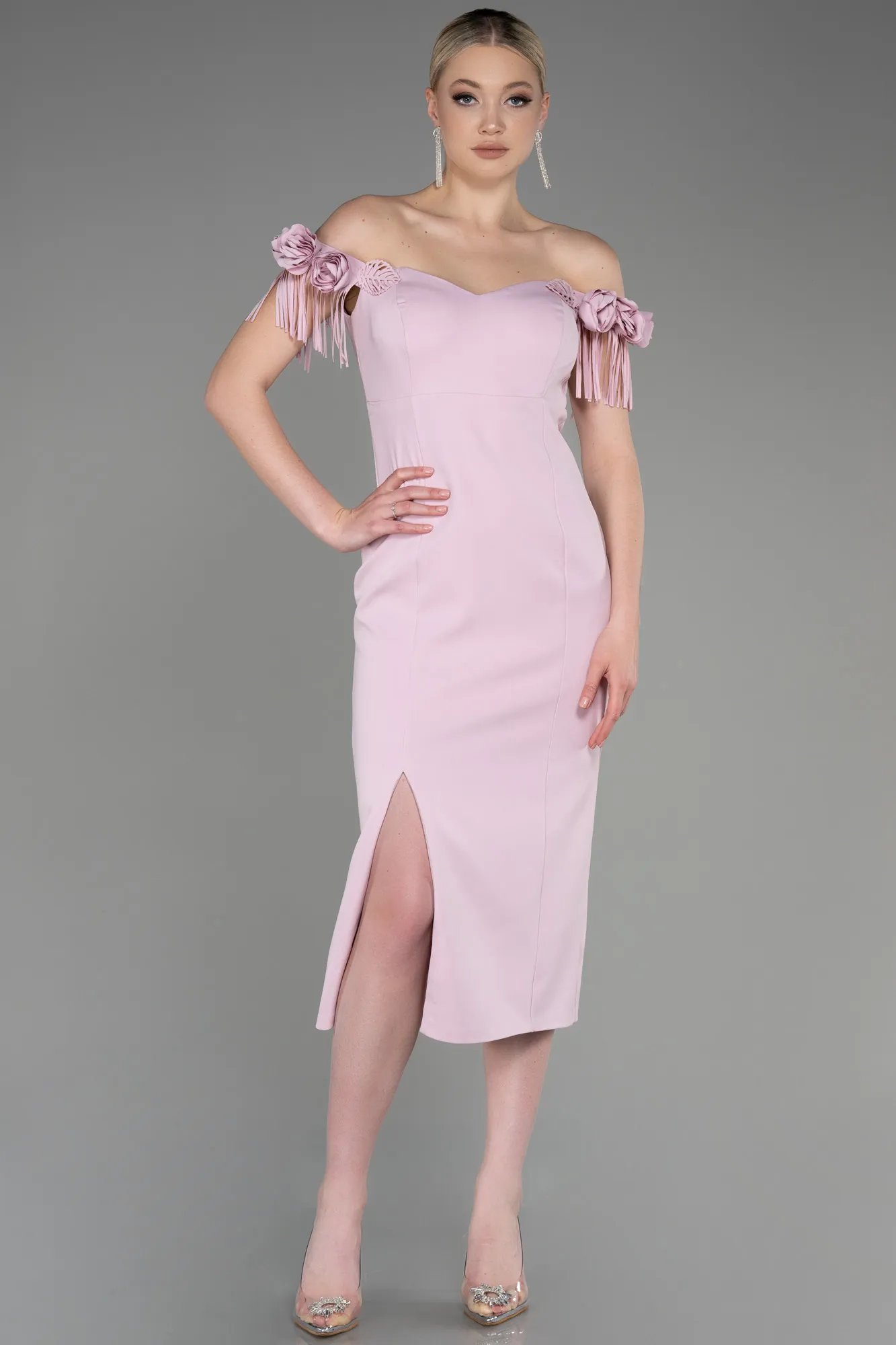 Powder Color-Midi Cocktail Dress ABK2006