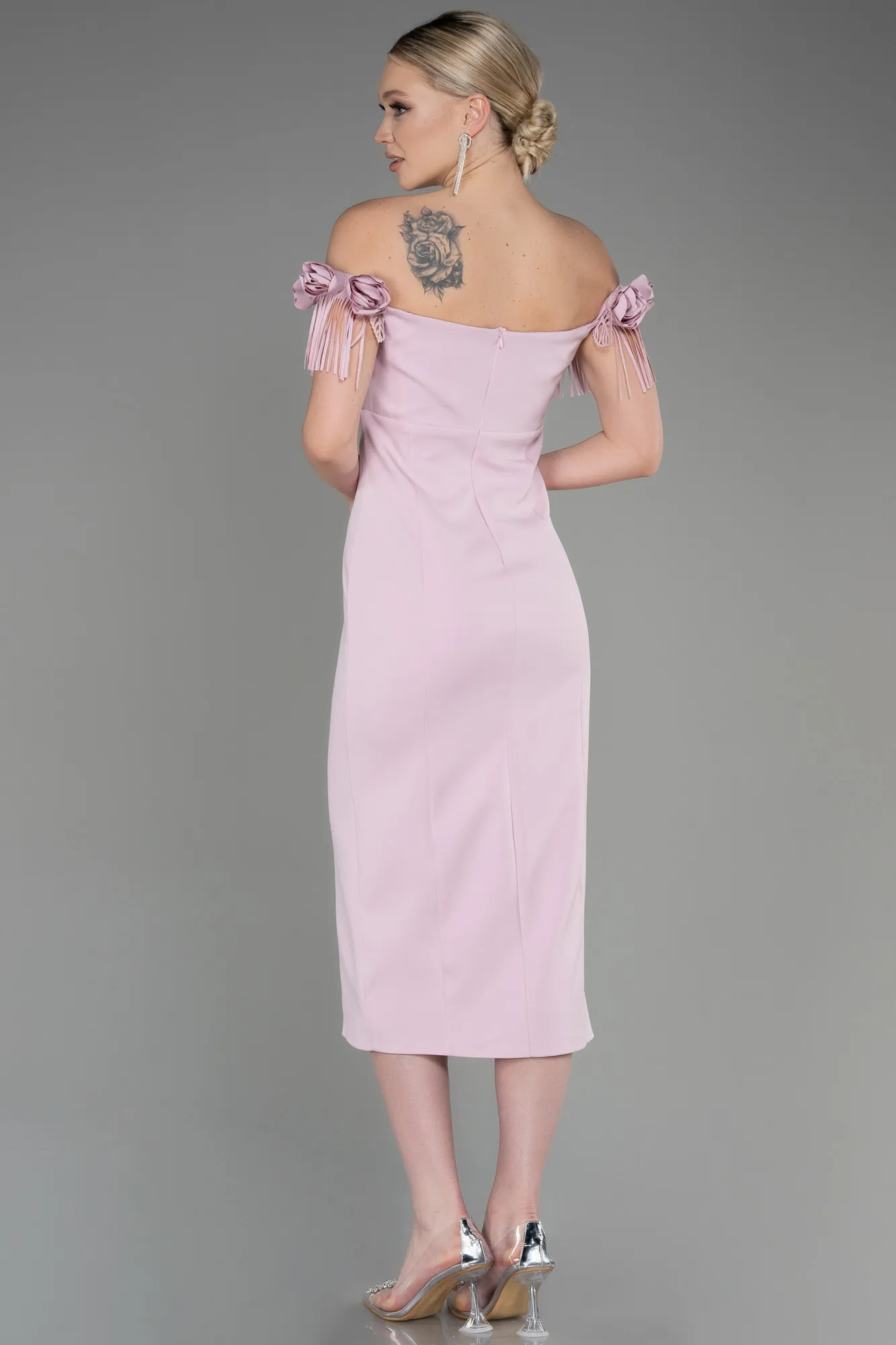 Powder Color-Midi Cocktail Dress ABK2006