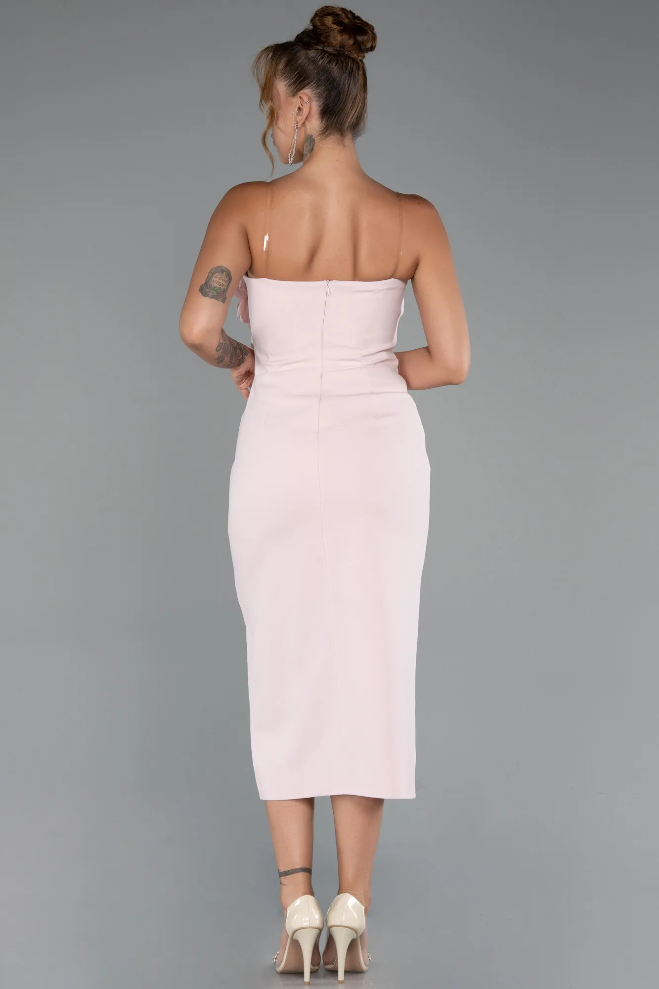 Powder Color-Midi Cocktail Dress ABK2251