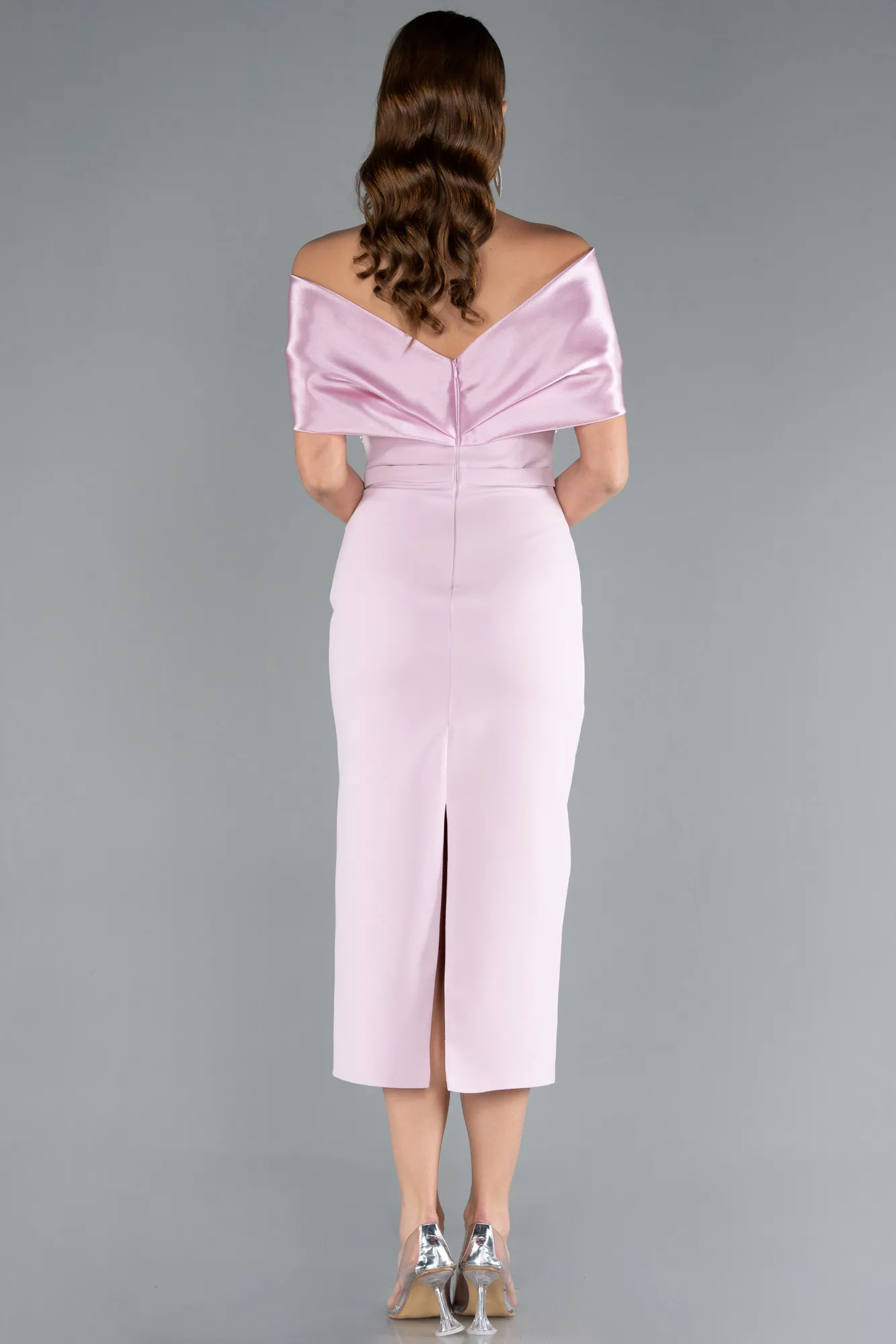 Powder Color-Midi Cocktail Dress ABK2279