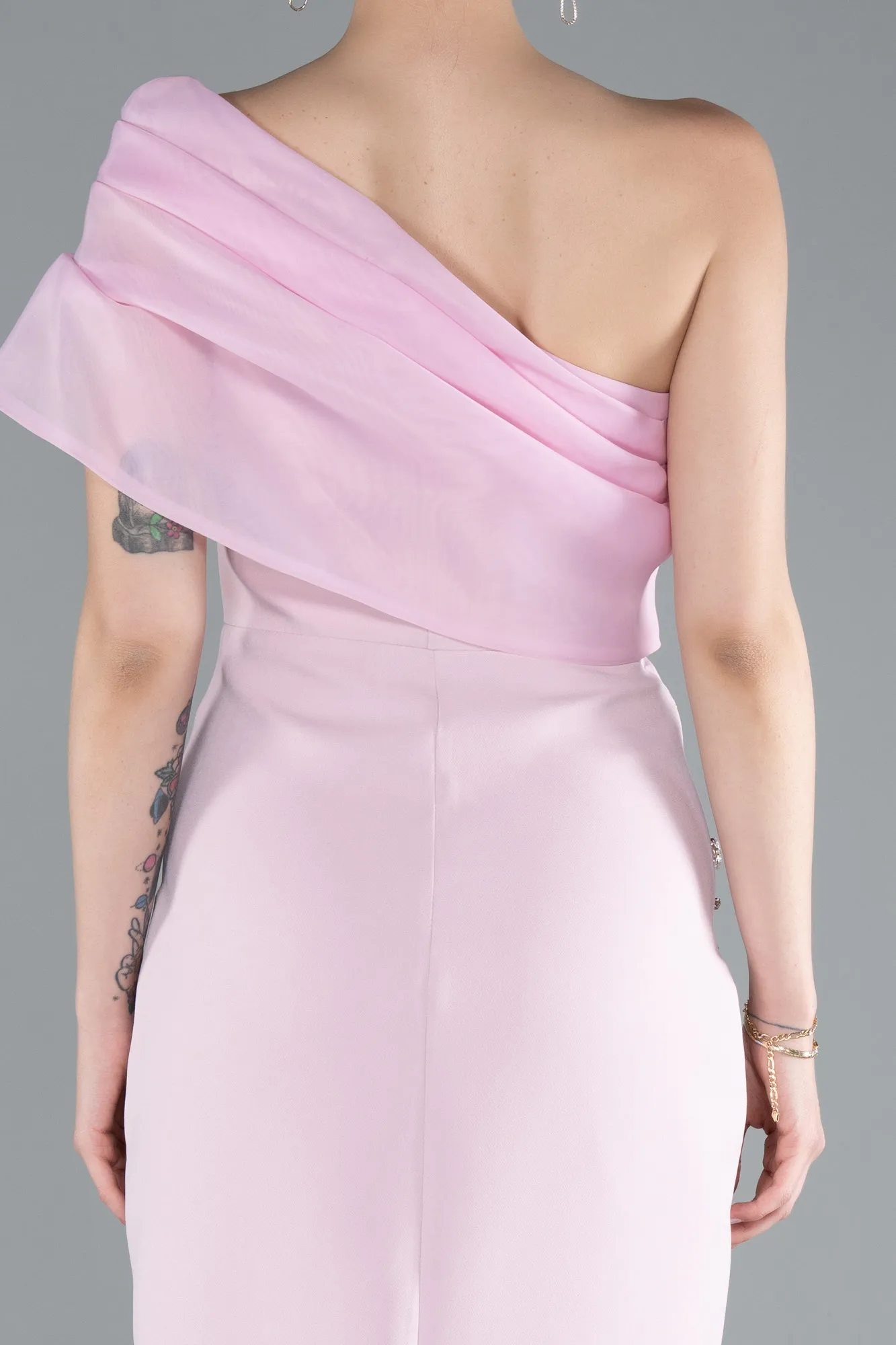 Powder Color-Midi Cocktail Dress ABK2337