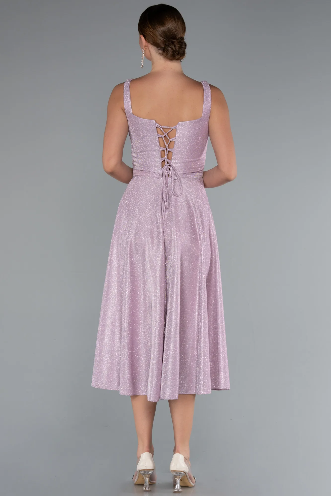 Powder Color-Midi Cocktail Dress ABK2374