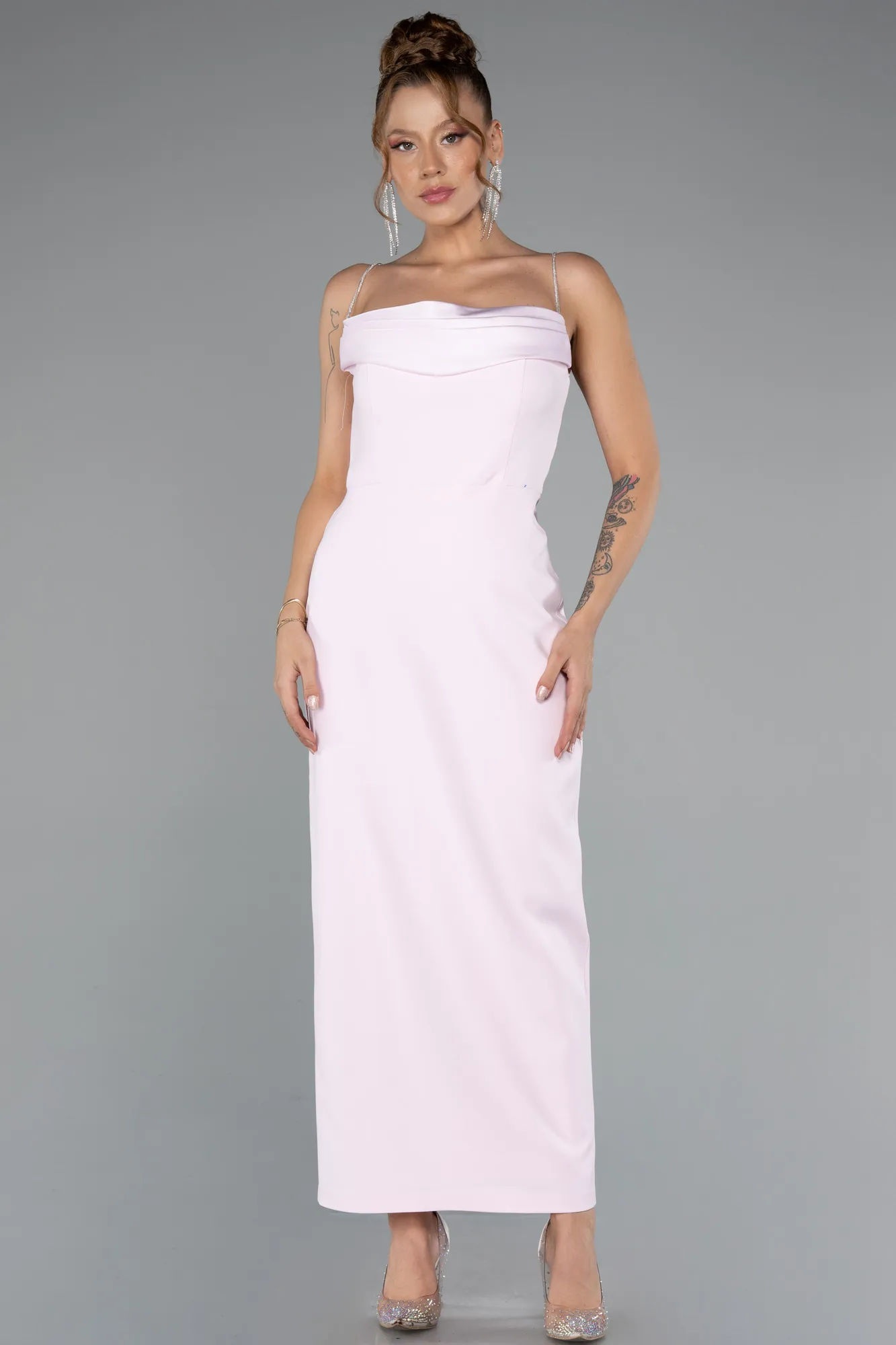 Powder Color-Midi Cocktail Dress ABK2384