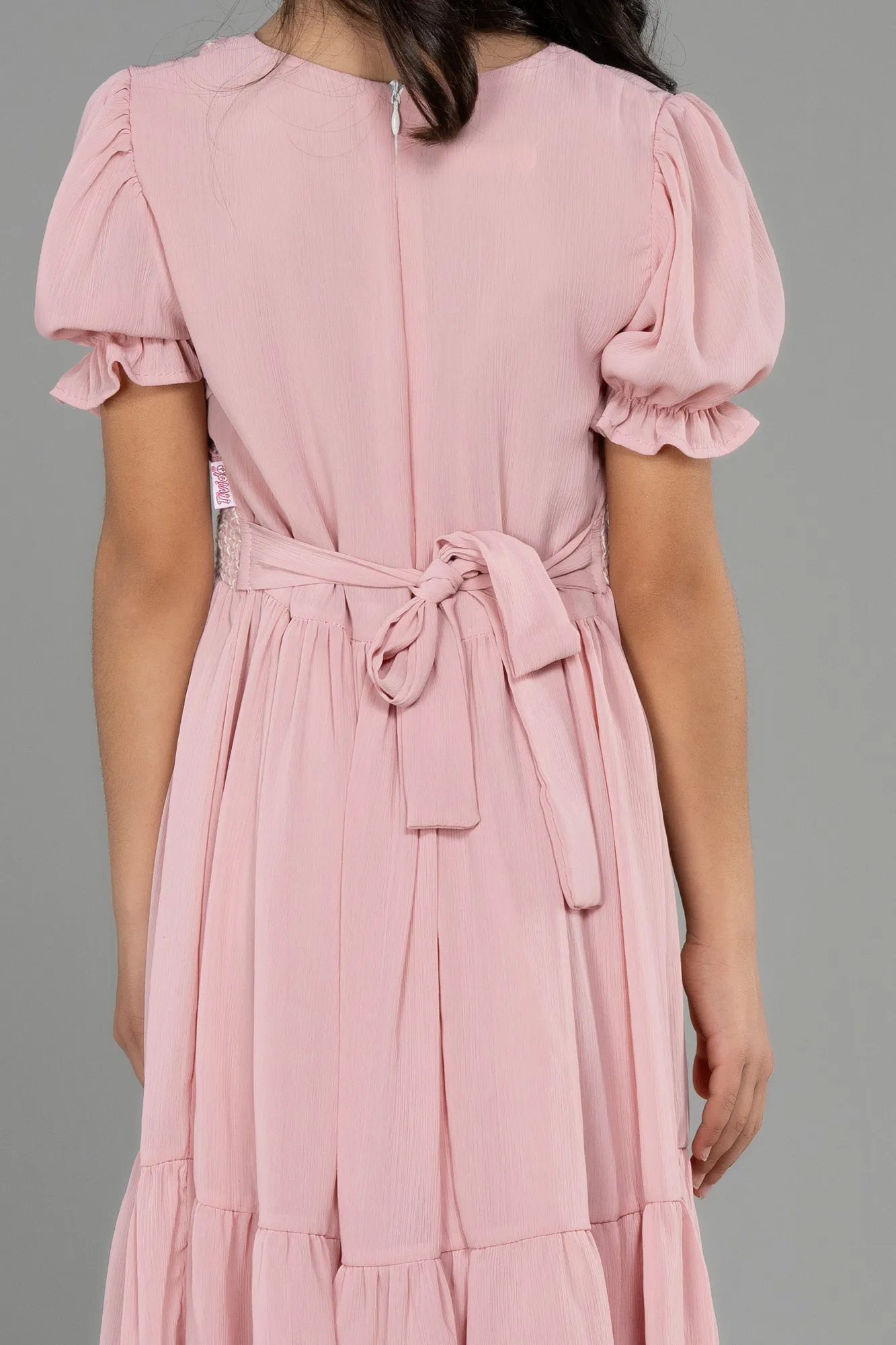 Powder Color-Midi Girl Dress ABK1948