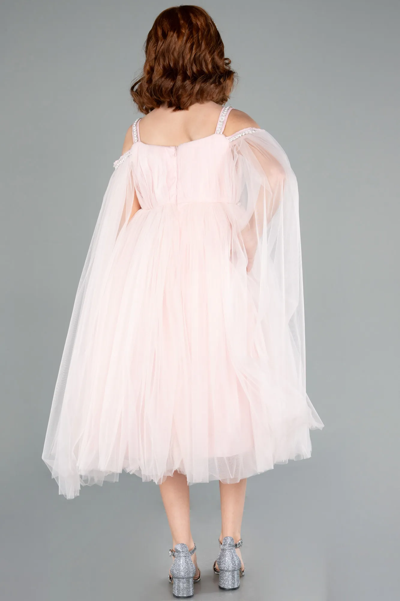 Powder Color-Midi Girl Dress ABK2299