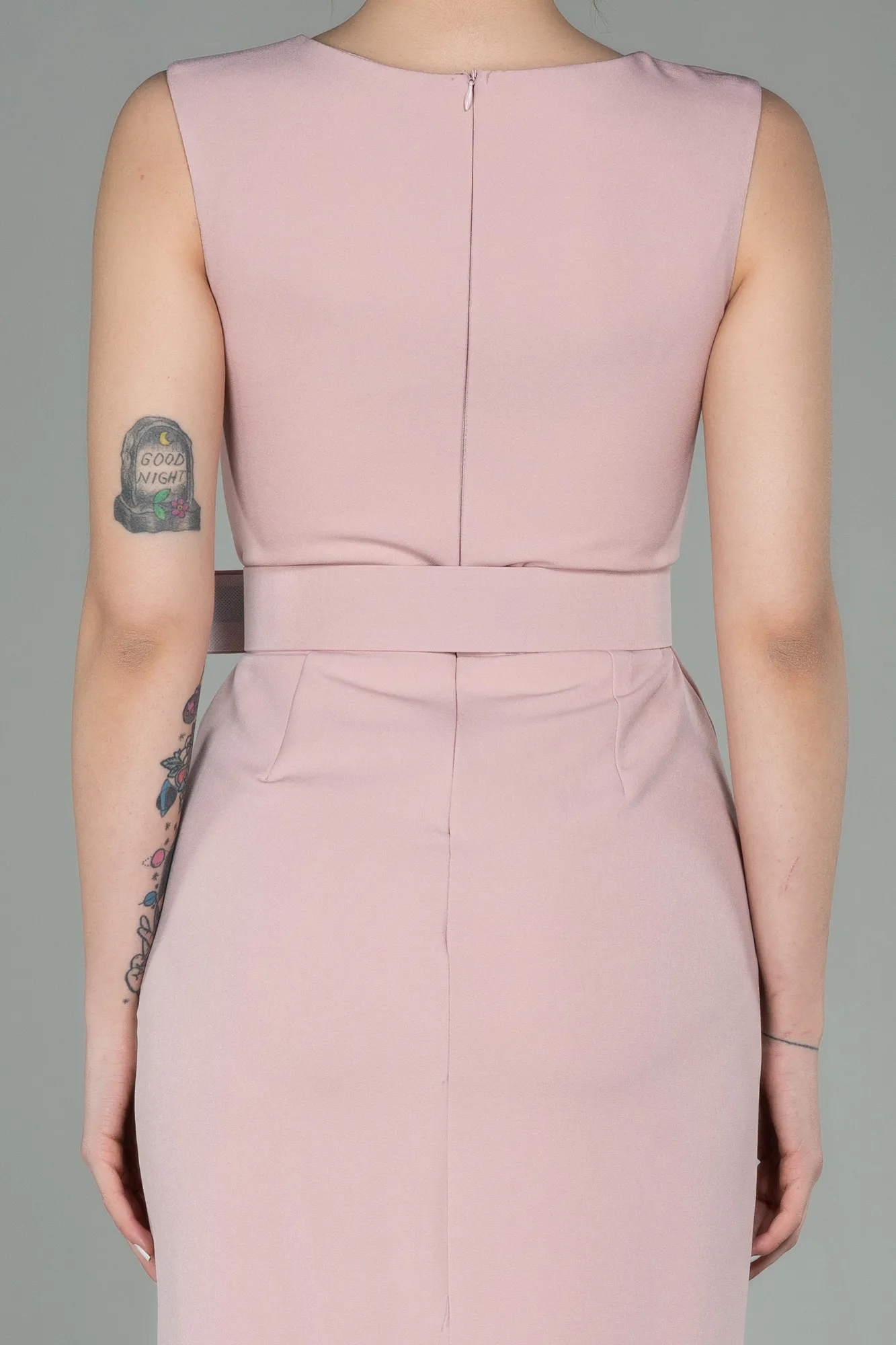 Powder Color-Midi Invitation Dress ABK1045