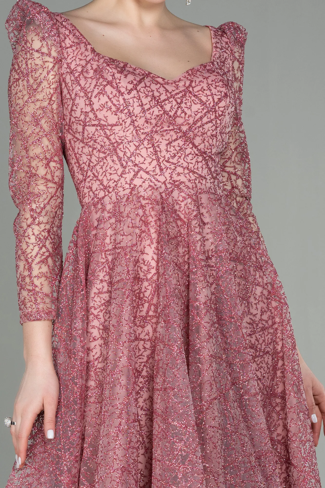 Powder Color-Midi Invitation Dress ABK1668