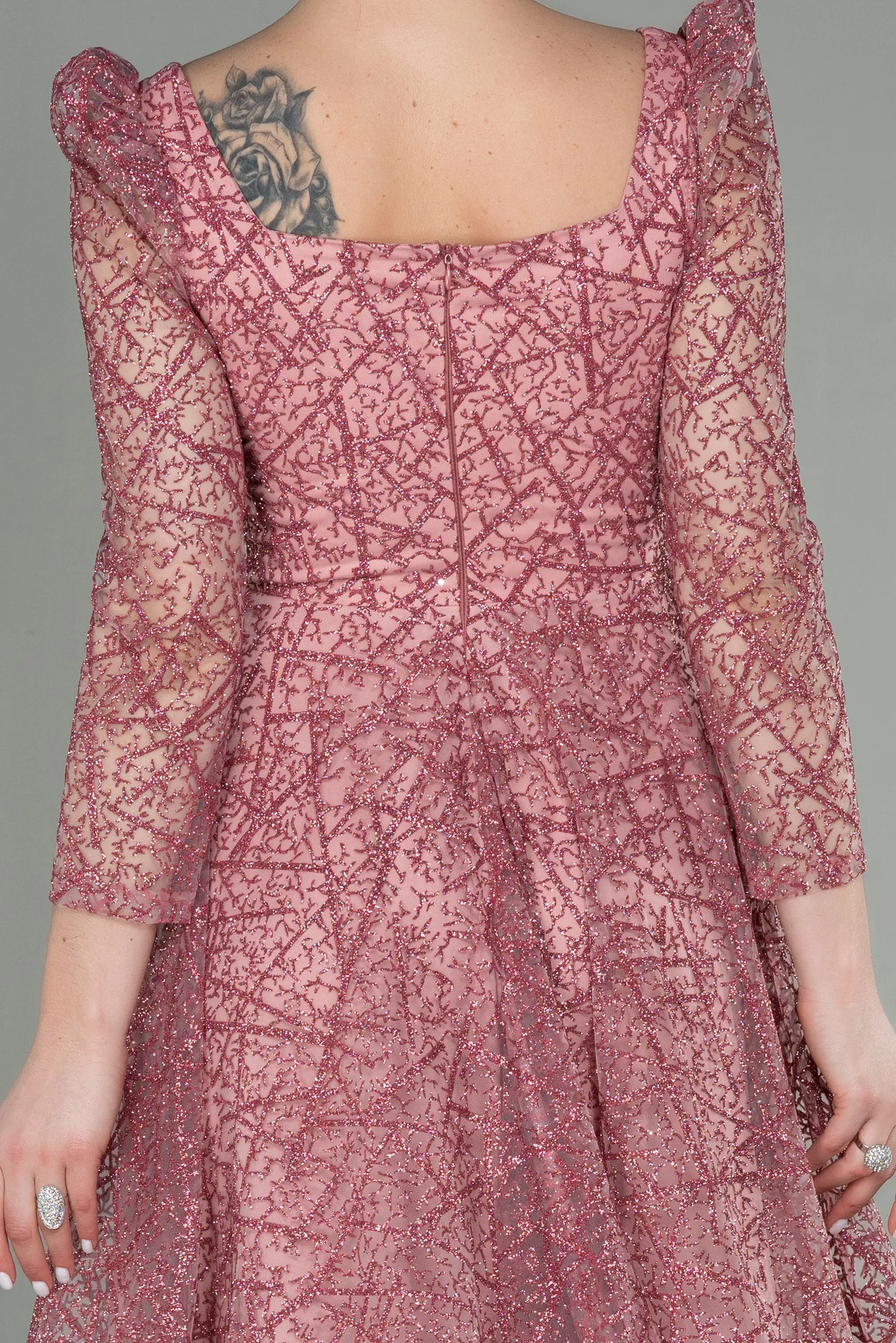 Powder Color-Midi Invitation Dress ABK1668