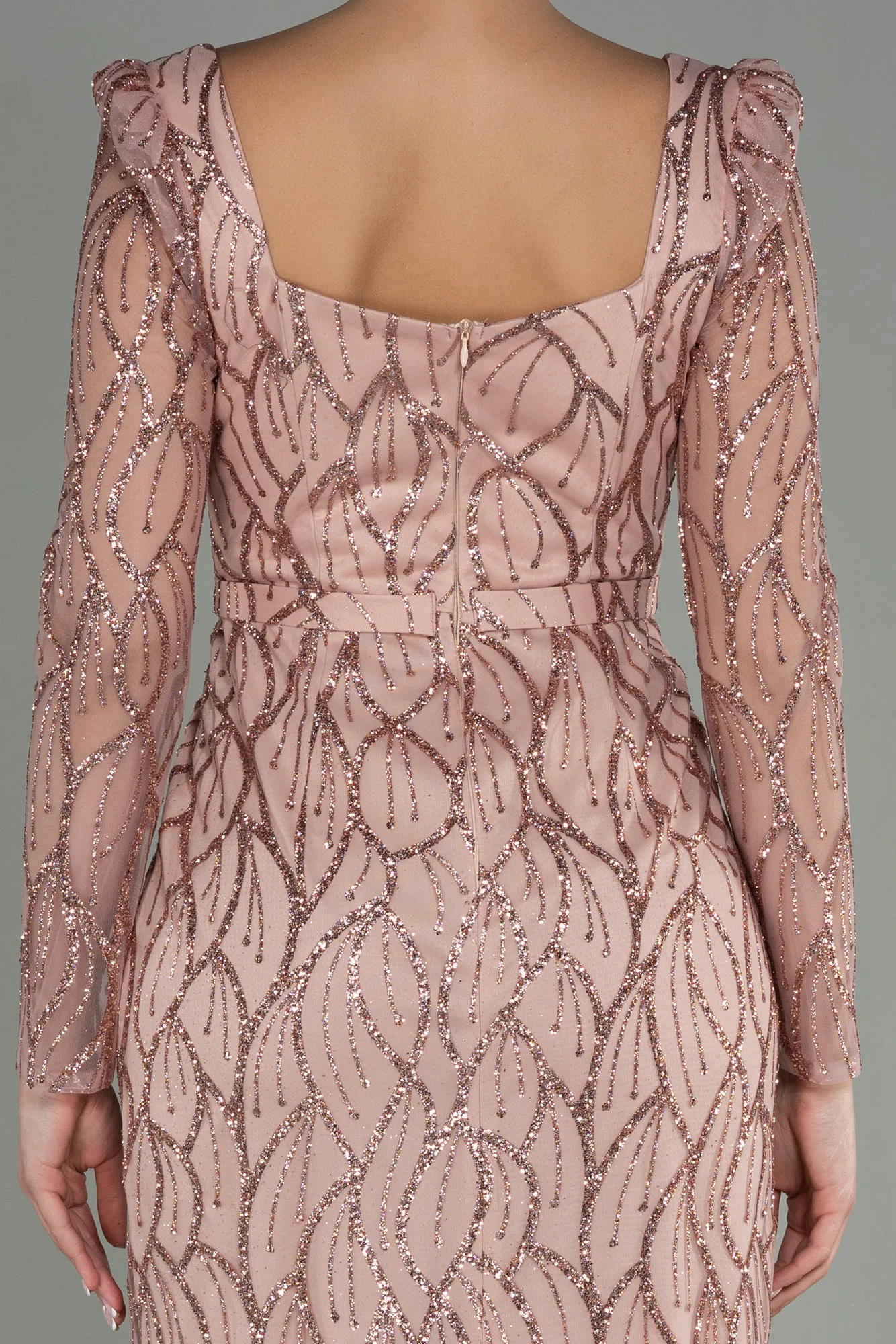 Powder Color-Midi Invitation Dress ABK1720