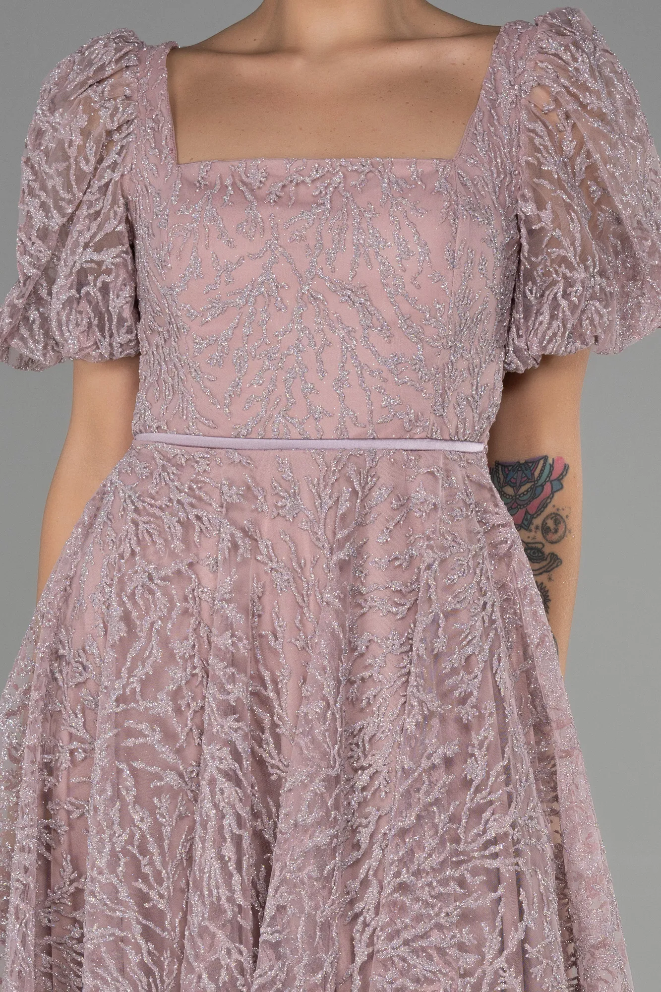 Powder Color-Midi Invitation Dress ABK1724