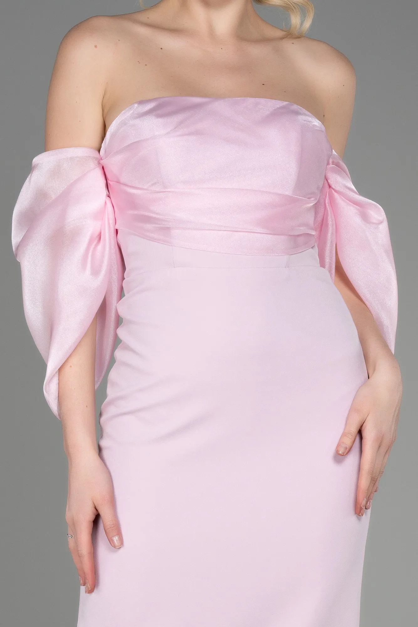 Powder Color-Midi Invitation Dress ABK1796