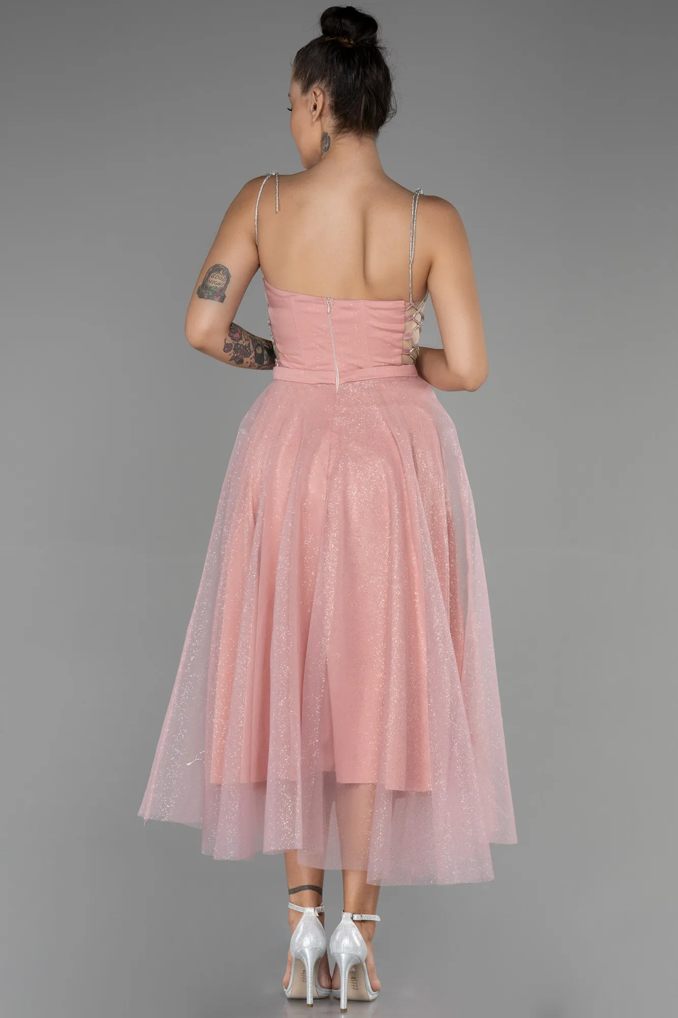 Powder Color-Midi Invitation Dress ABK1844