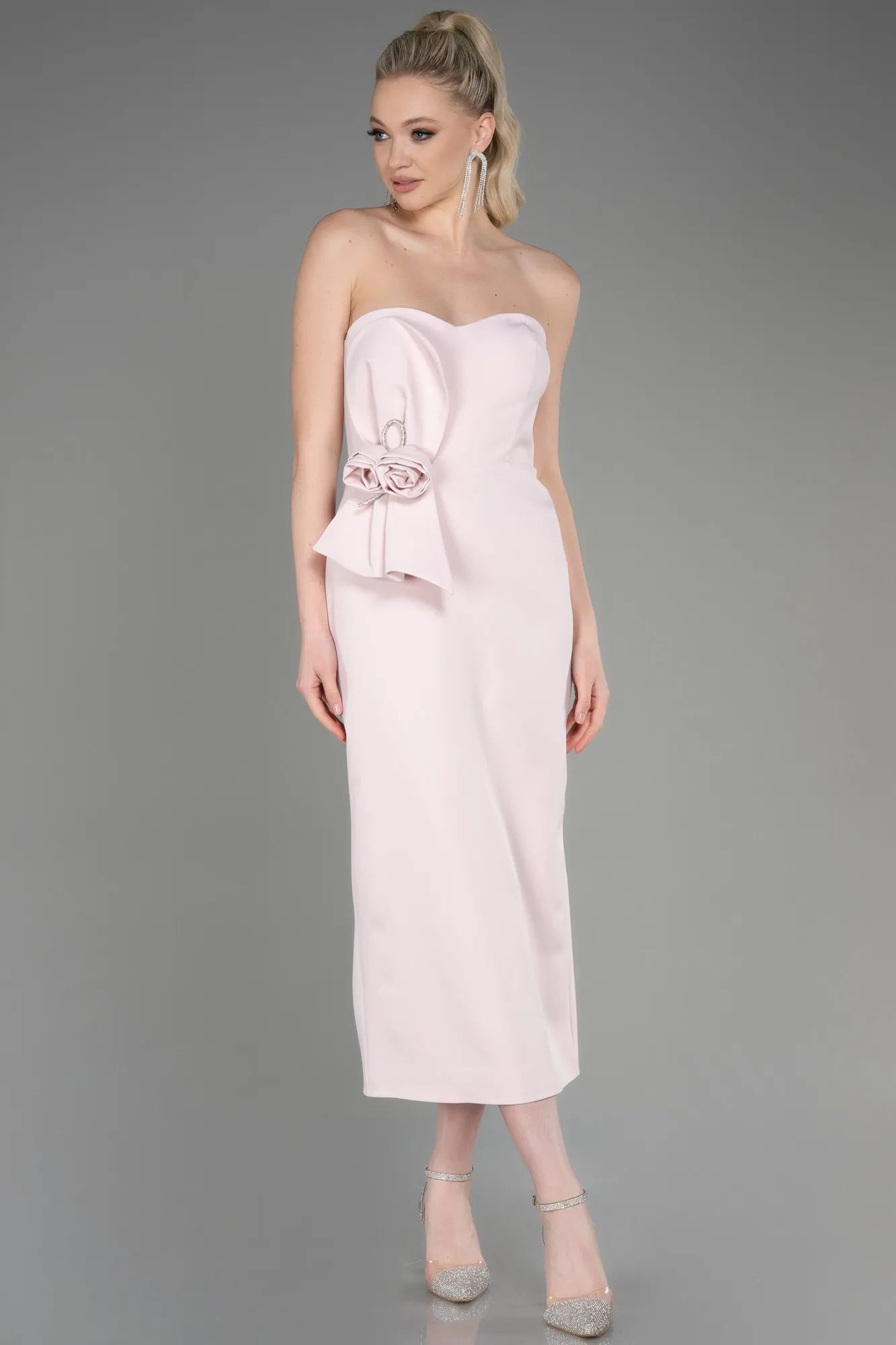 Powder Color-Midi Party Dress ABK2000