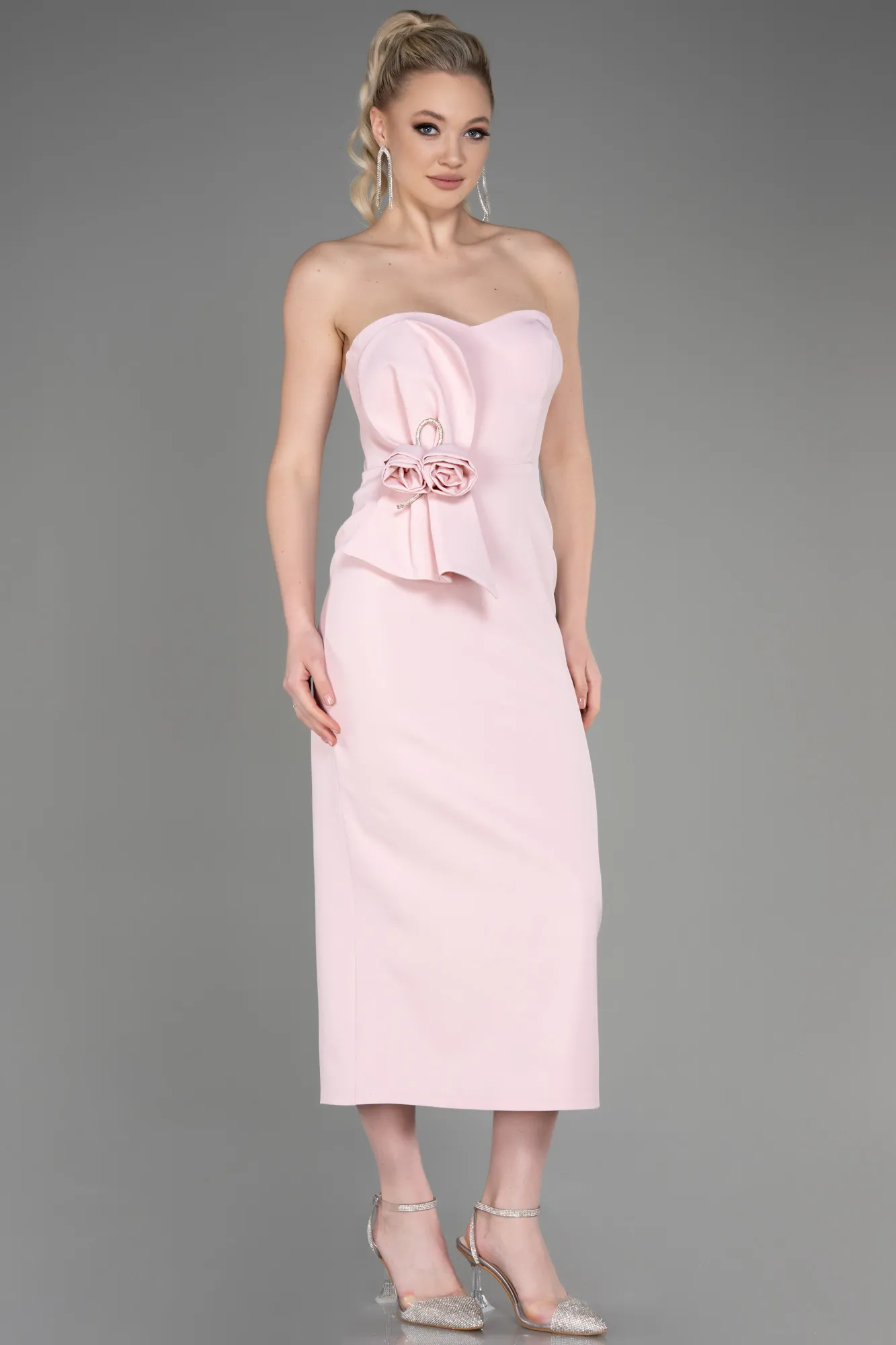 Powder Color-Midi Party Dress ABK2021