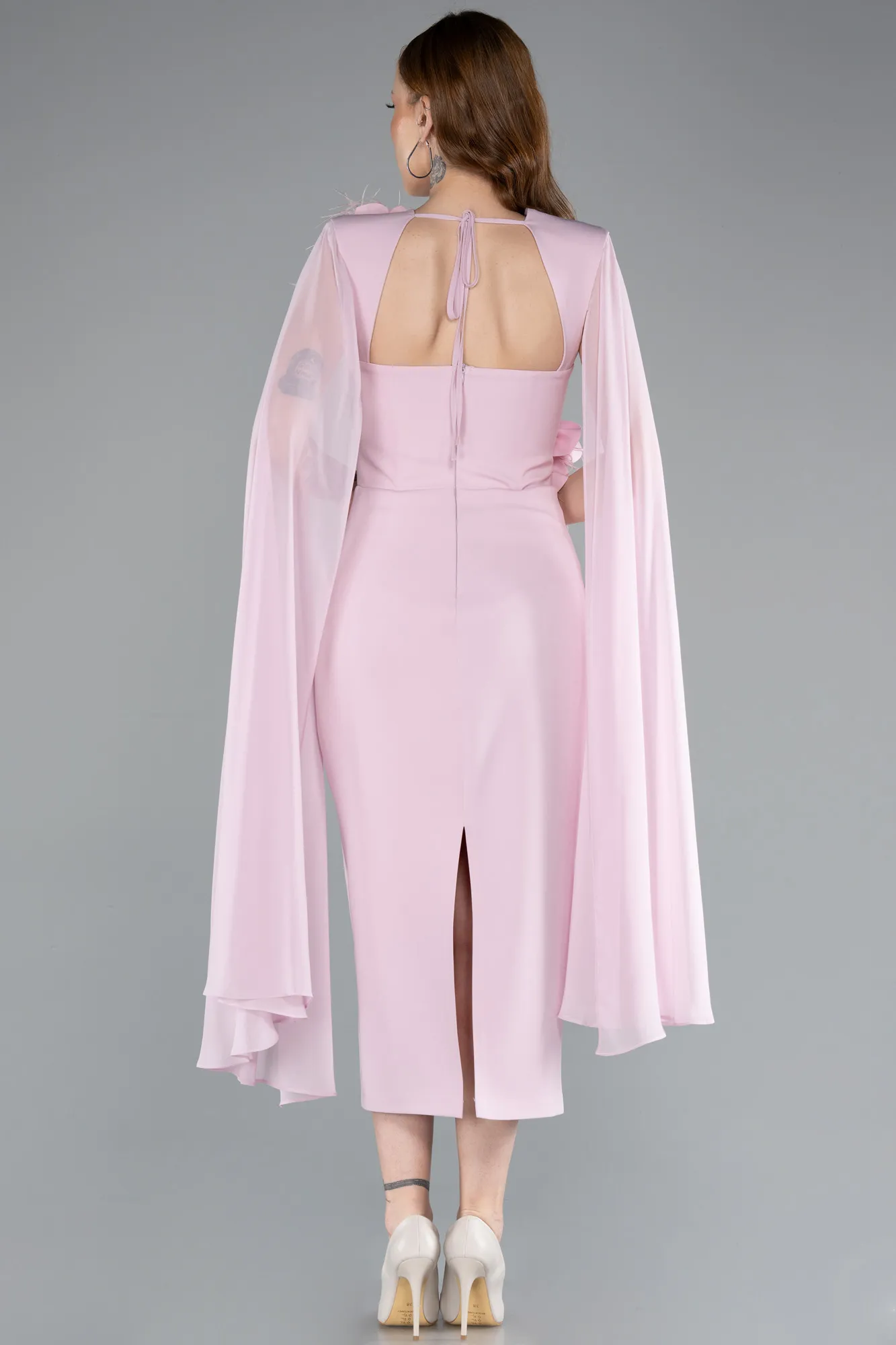 Powder Color-Midi Party Dress ABK2355