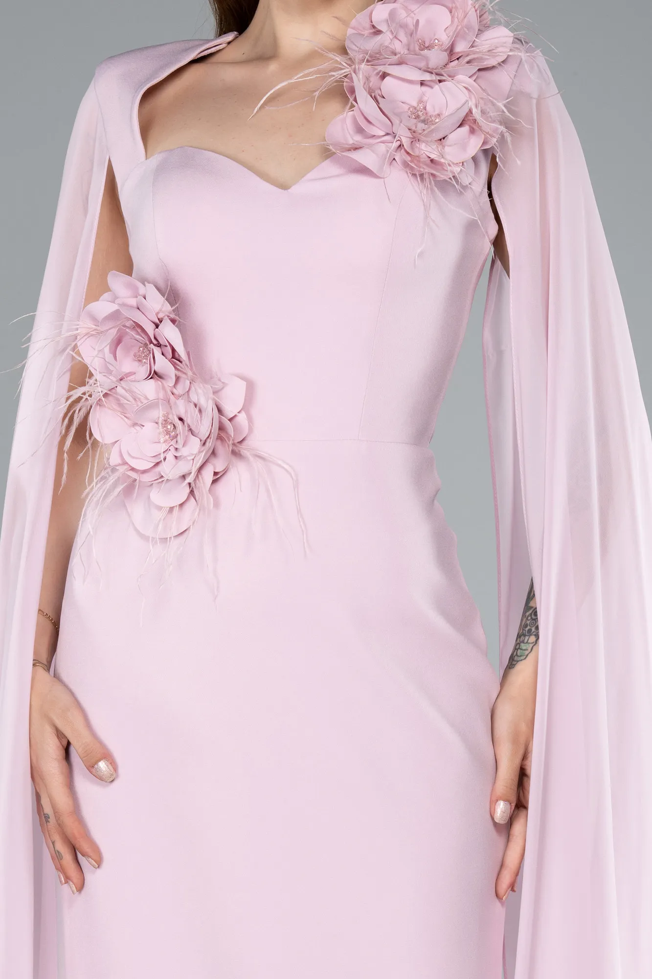 Powder Color-Midi Party Dress ABK2355