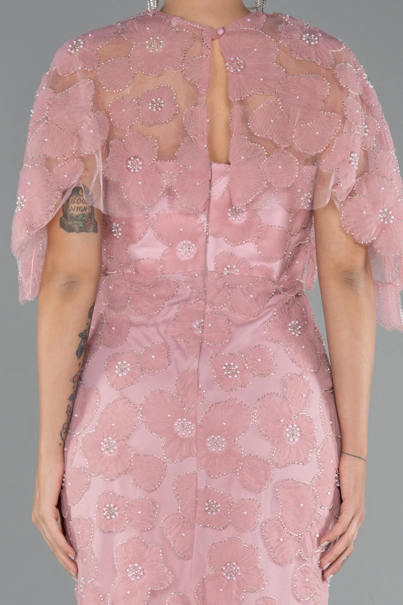 Powder Color-Midi Party Dress ABK2452